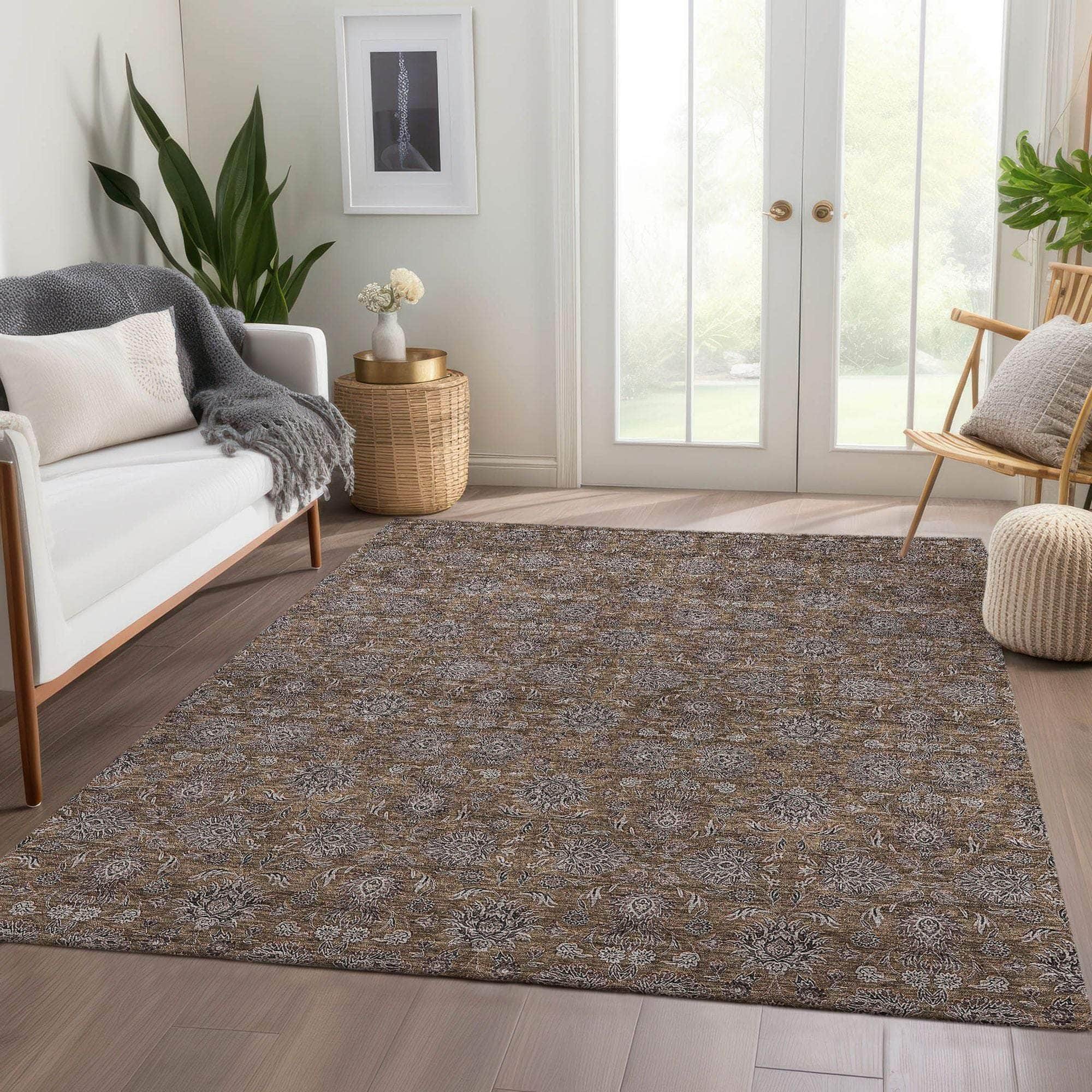 Machine Made ACN702 Chocolate Brown Rugs #color_chocolate brown