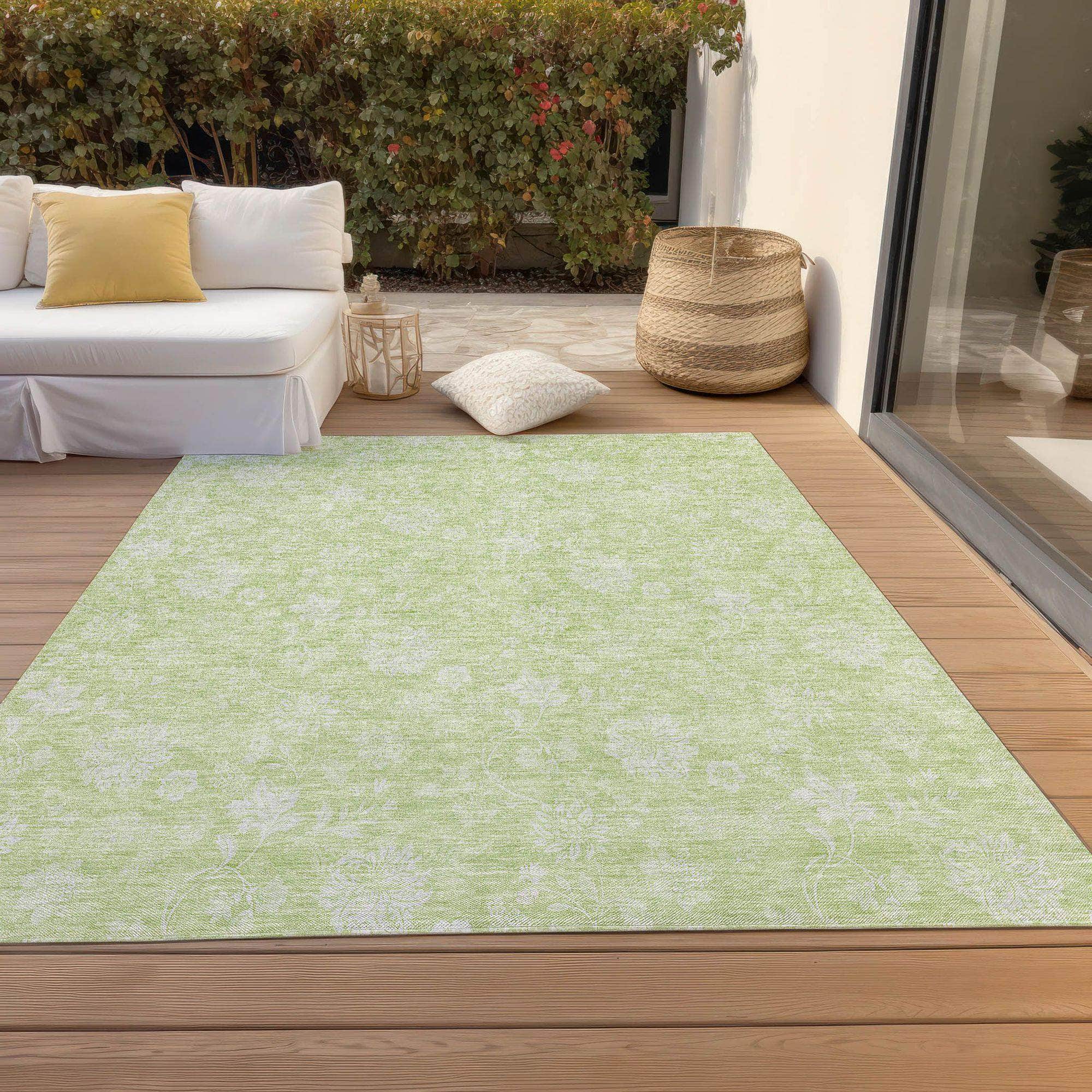 Machine Made ACN681 Aloe Green Rugs #color_aloe green