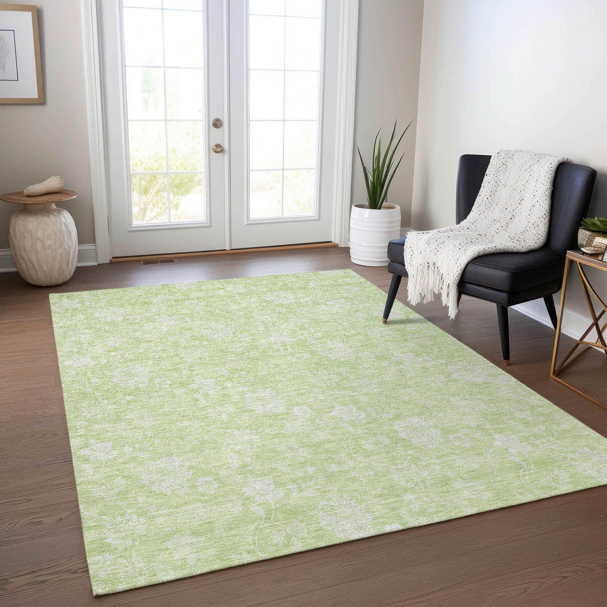 Machine Made ACN681 Aloe Green Rugs #color_aloe green