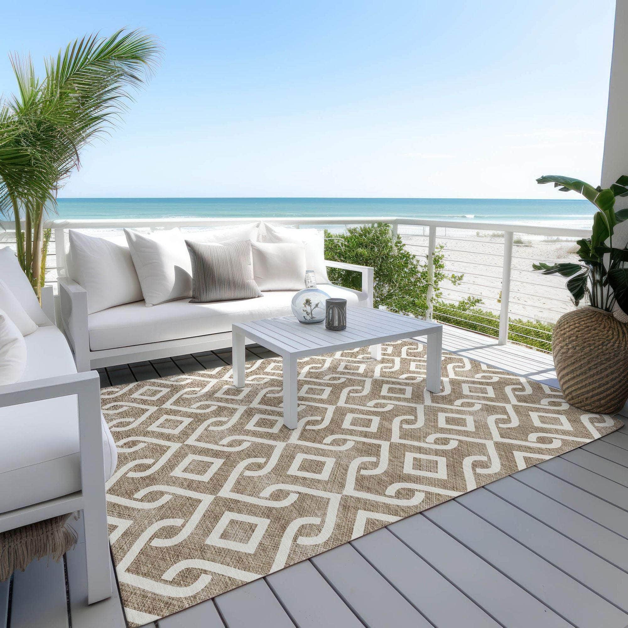 Machine Made ACN621 Brown  Rugs 