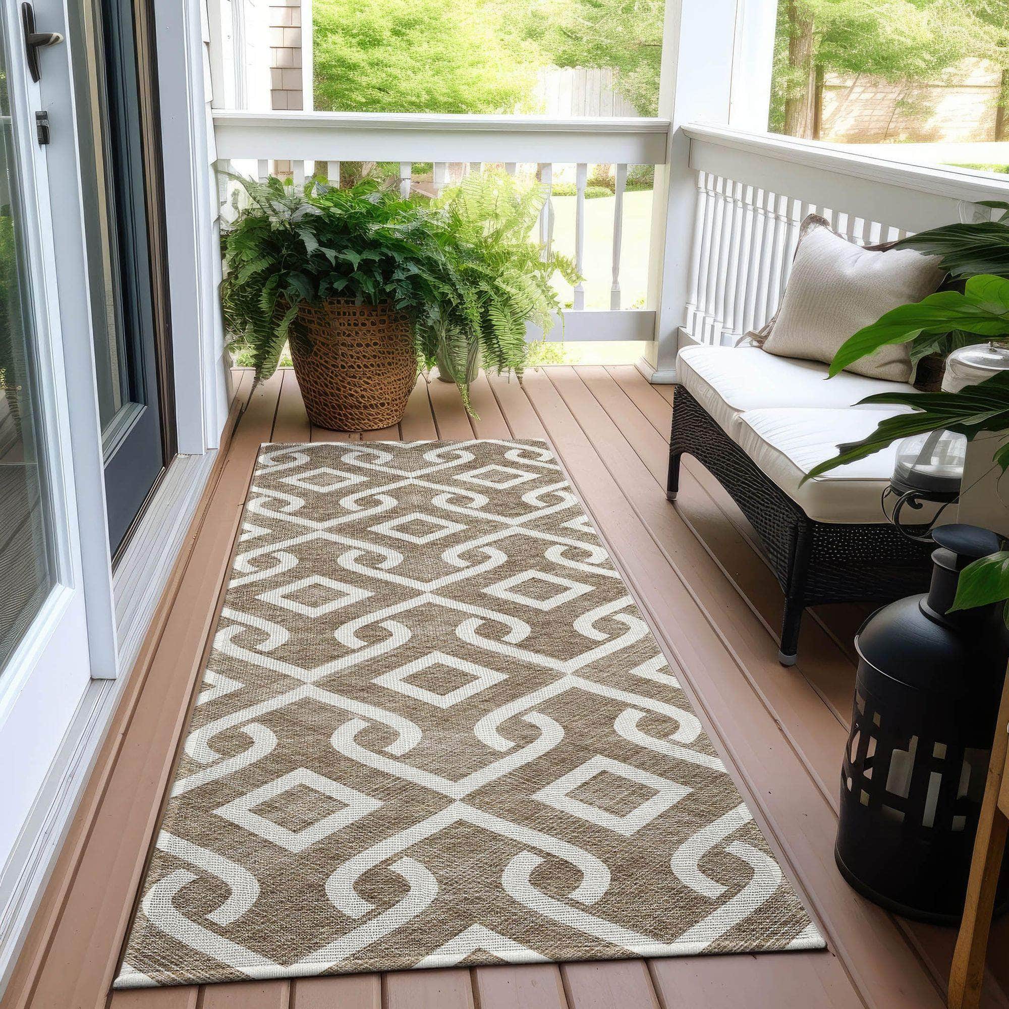 Machine Made ACN621 Brown  Rugs 