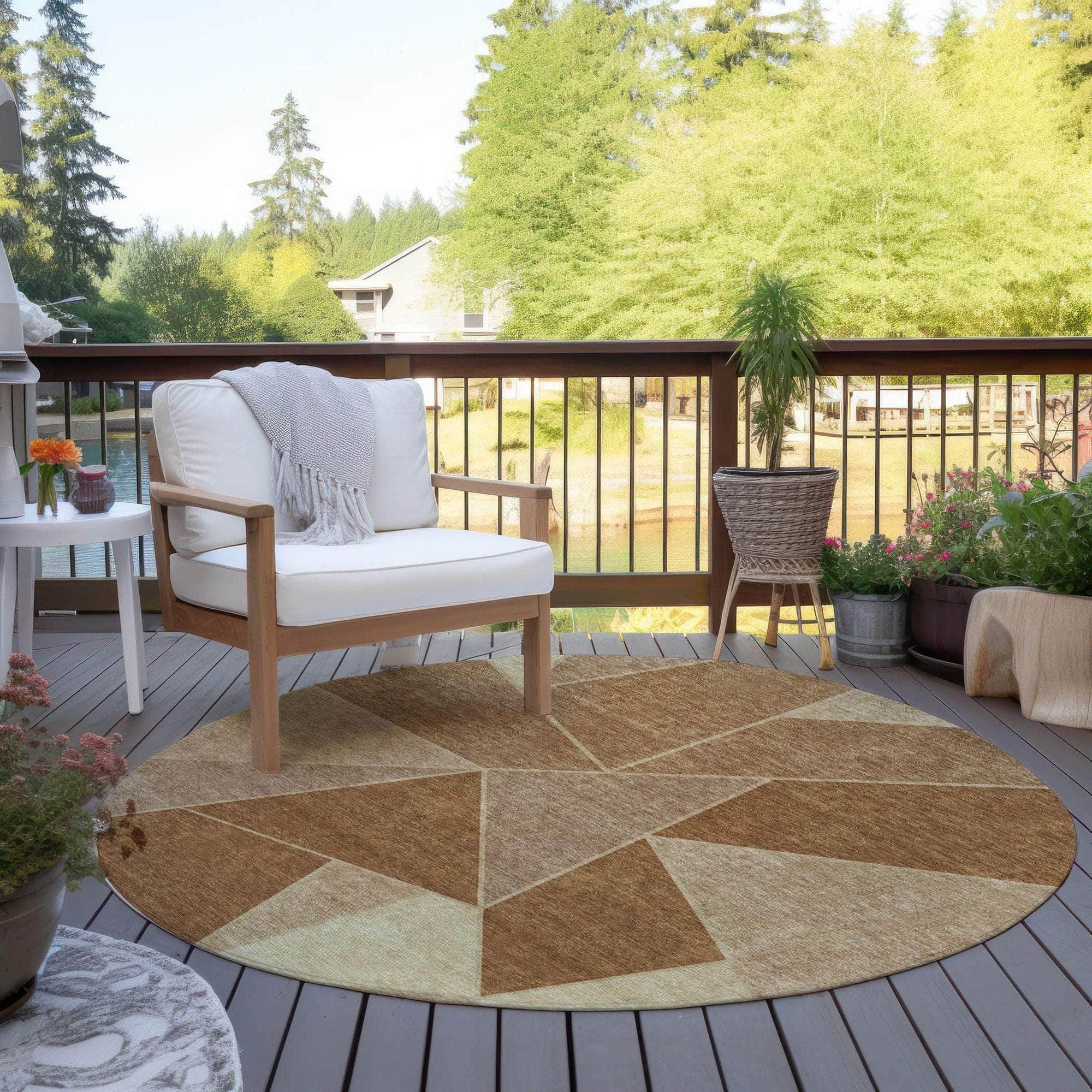 Machine Made ACN636 Paprika Orange Rugs 