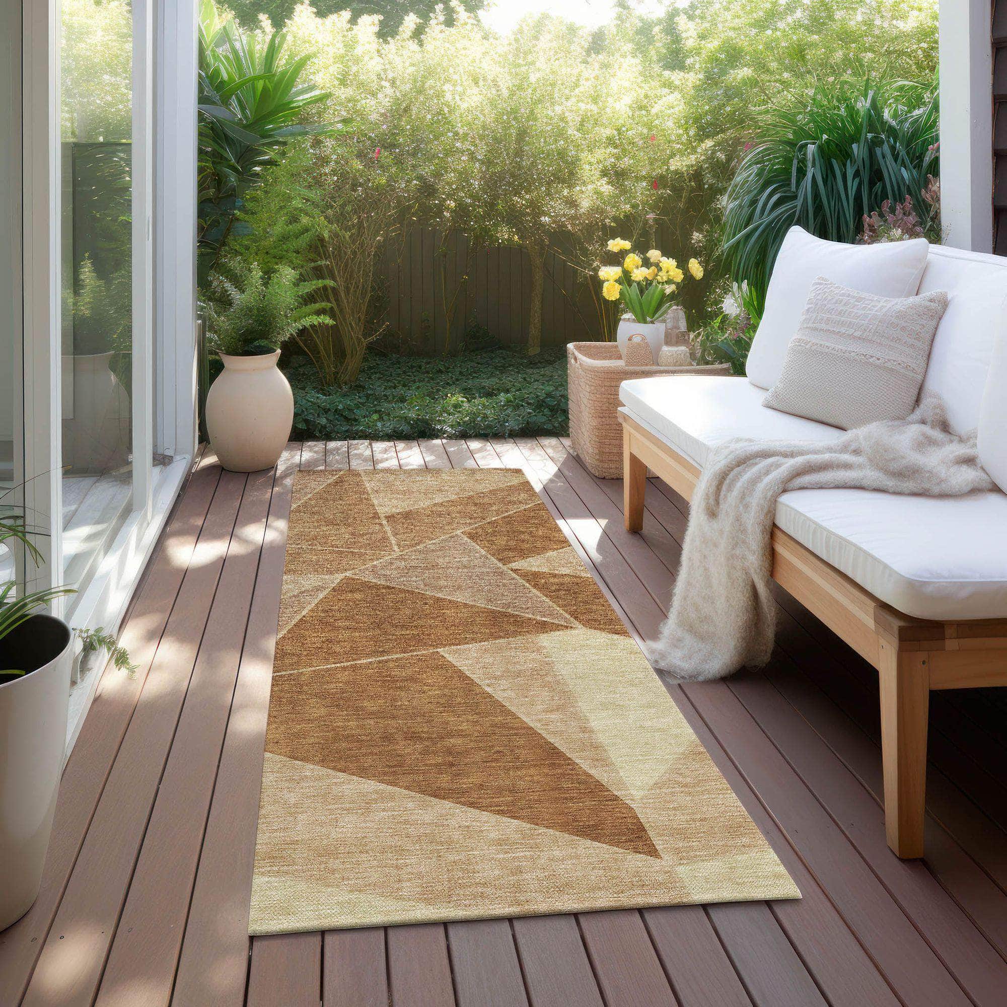 Machine Made ACN636 Paprika Orange Rugs 