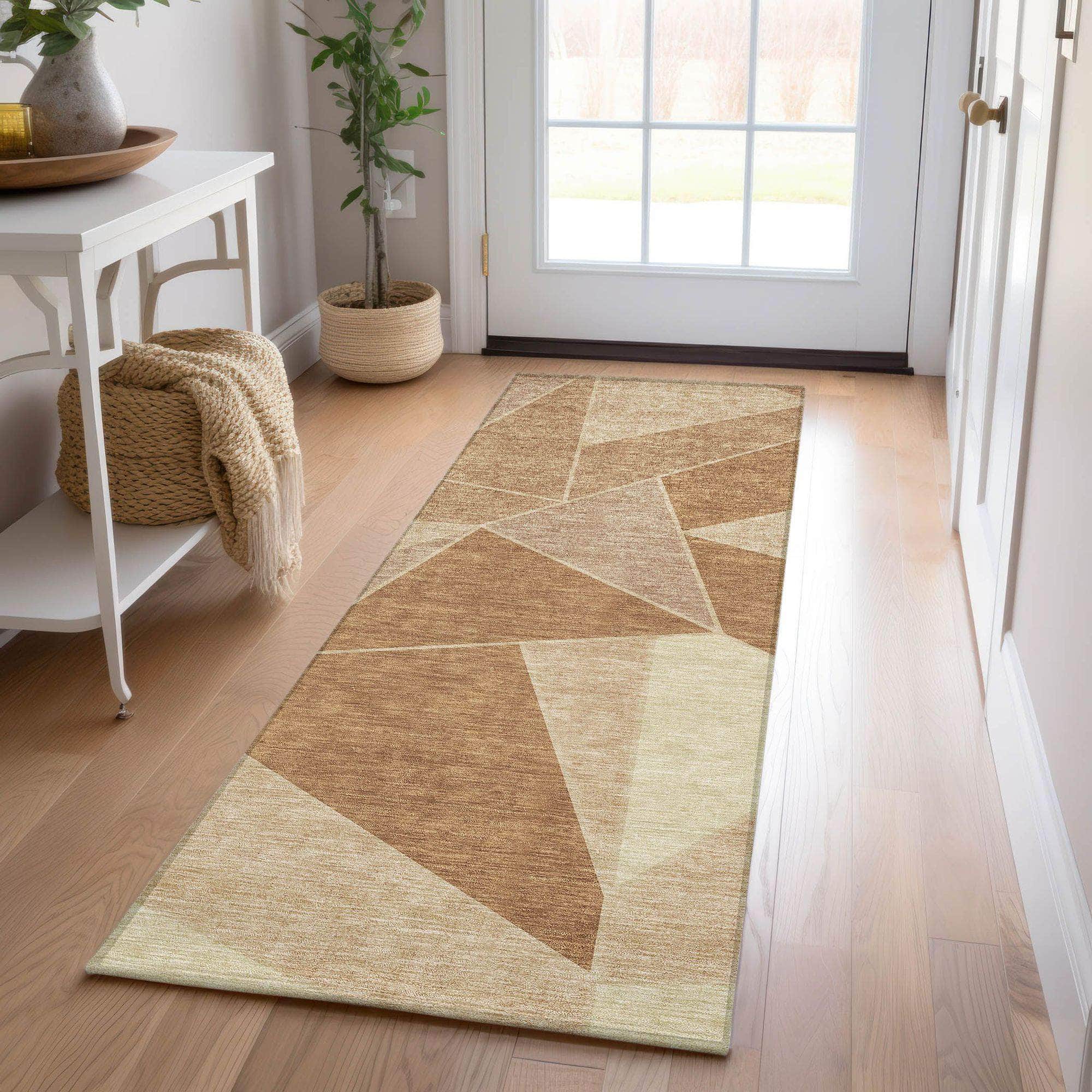 Machine Made ACN636 Paprika Orange Rugs 