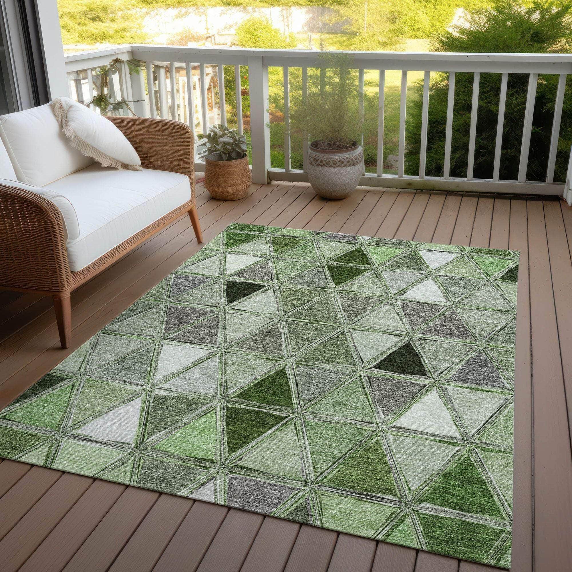 Machine Made ACN722 Aloe Green Rugs #color_aloe green