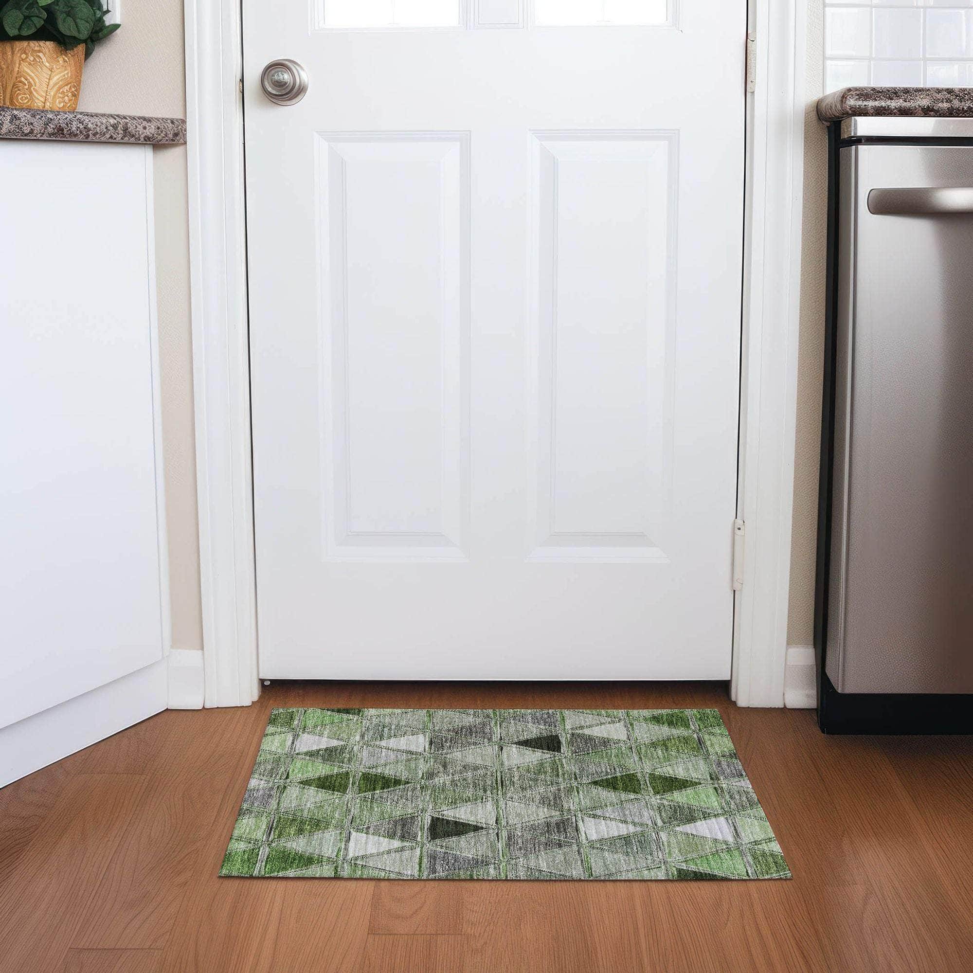 Machine Made ACN722 Aloe Green Rugs #color_aloe green