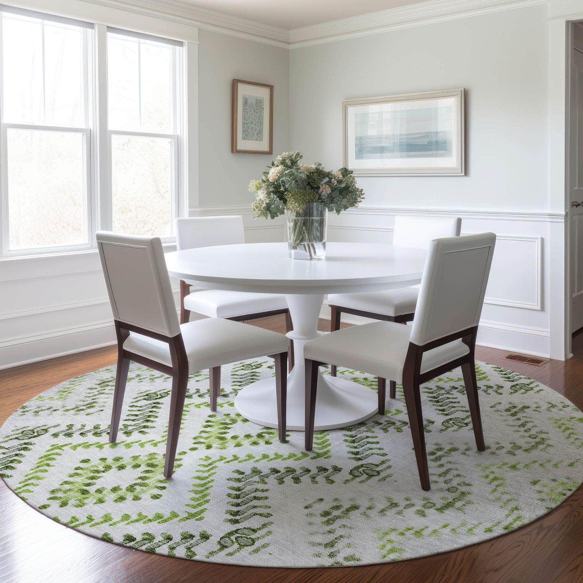 Machine Made ACN684 Aloe Green Rugs #color_aloe green