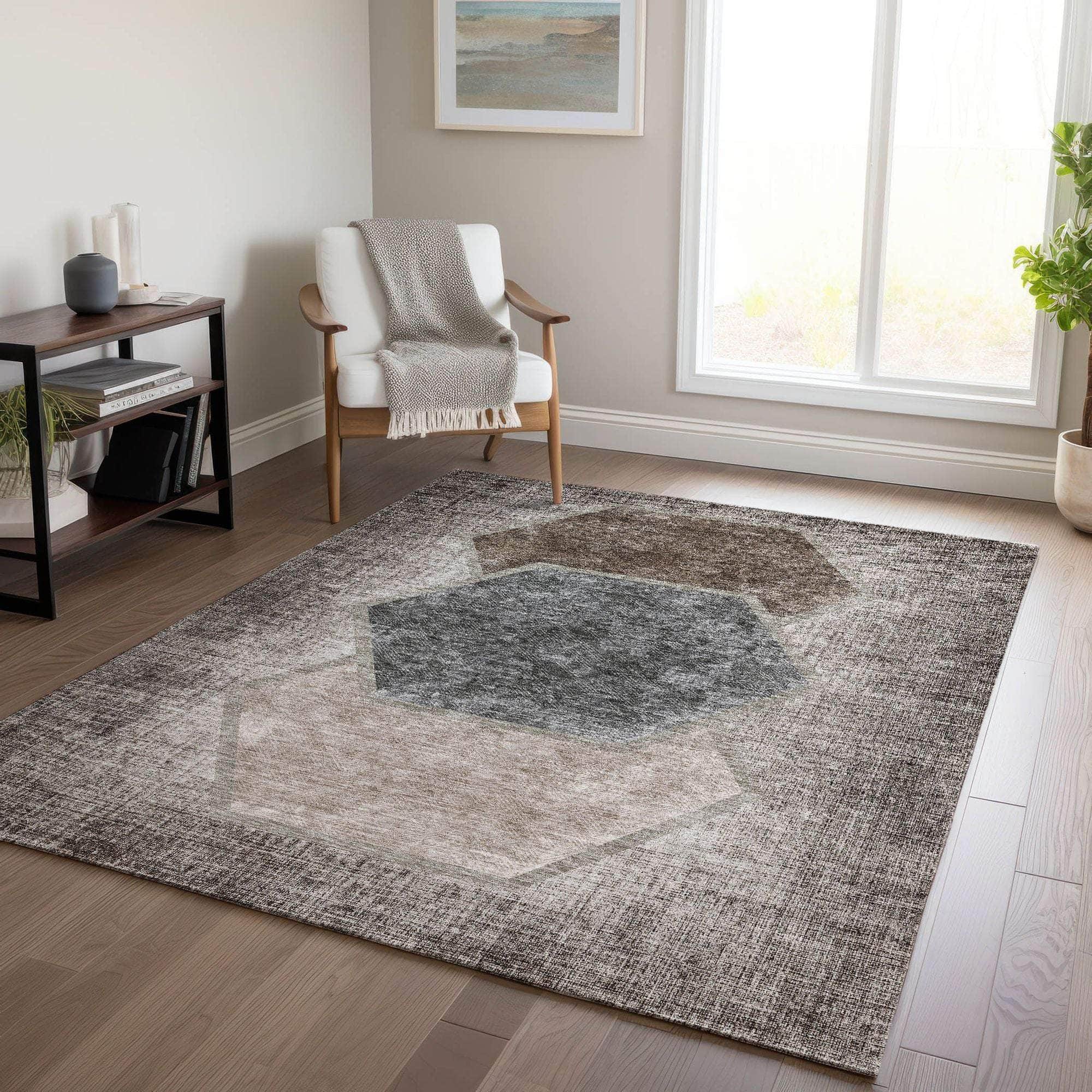 Machine Made ACN679 Fudge Brown Rugs #color_fudge brown