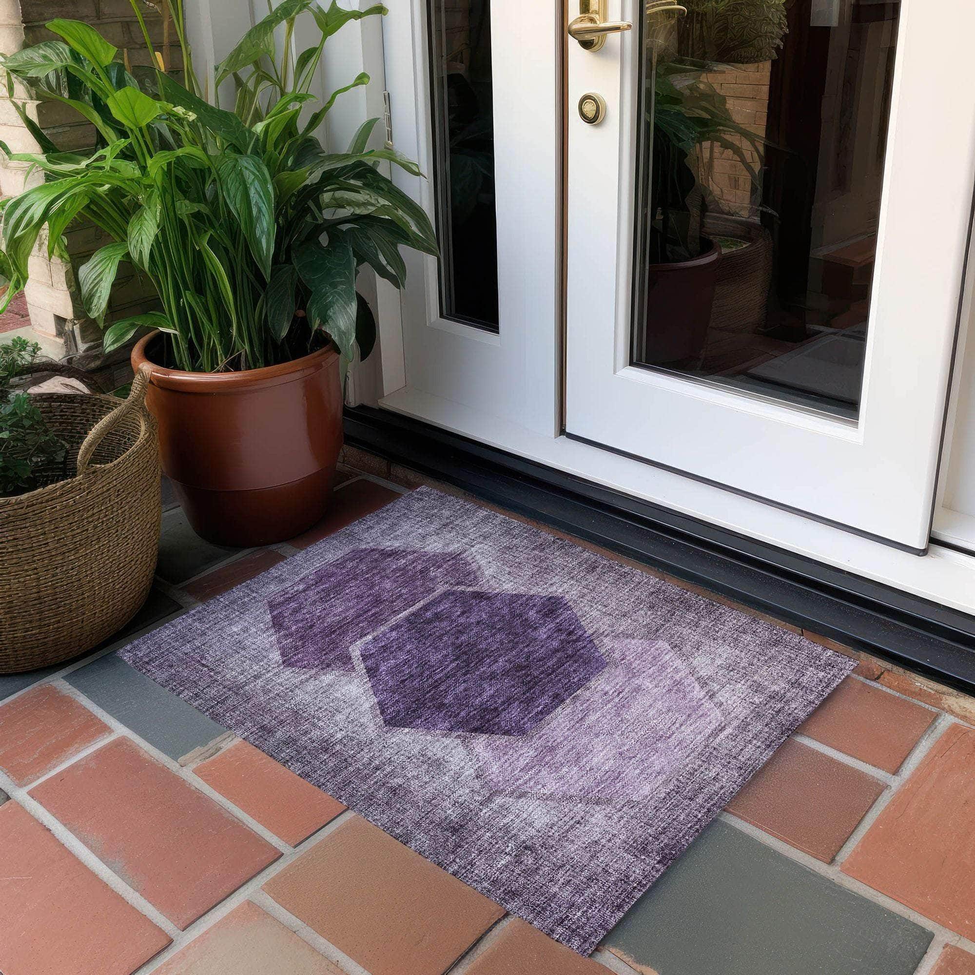 Machine Made ACN679 Eggplant Purple Rugs #color_eggplant purple