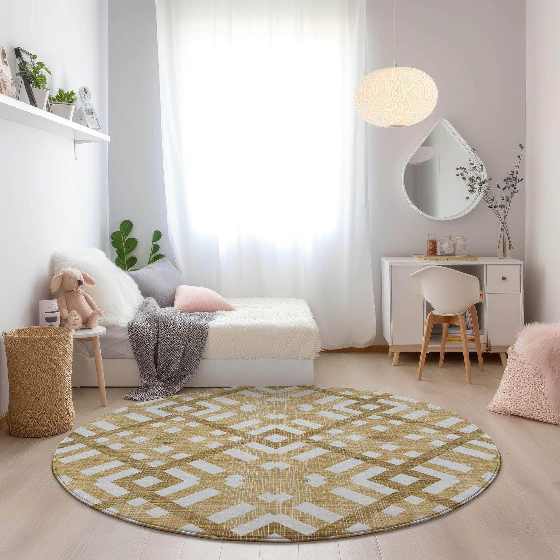 Machine Made ACN616 Gold  Rugs 