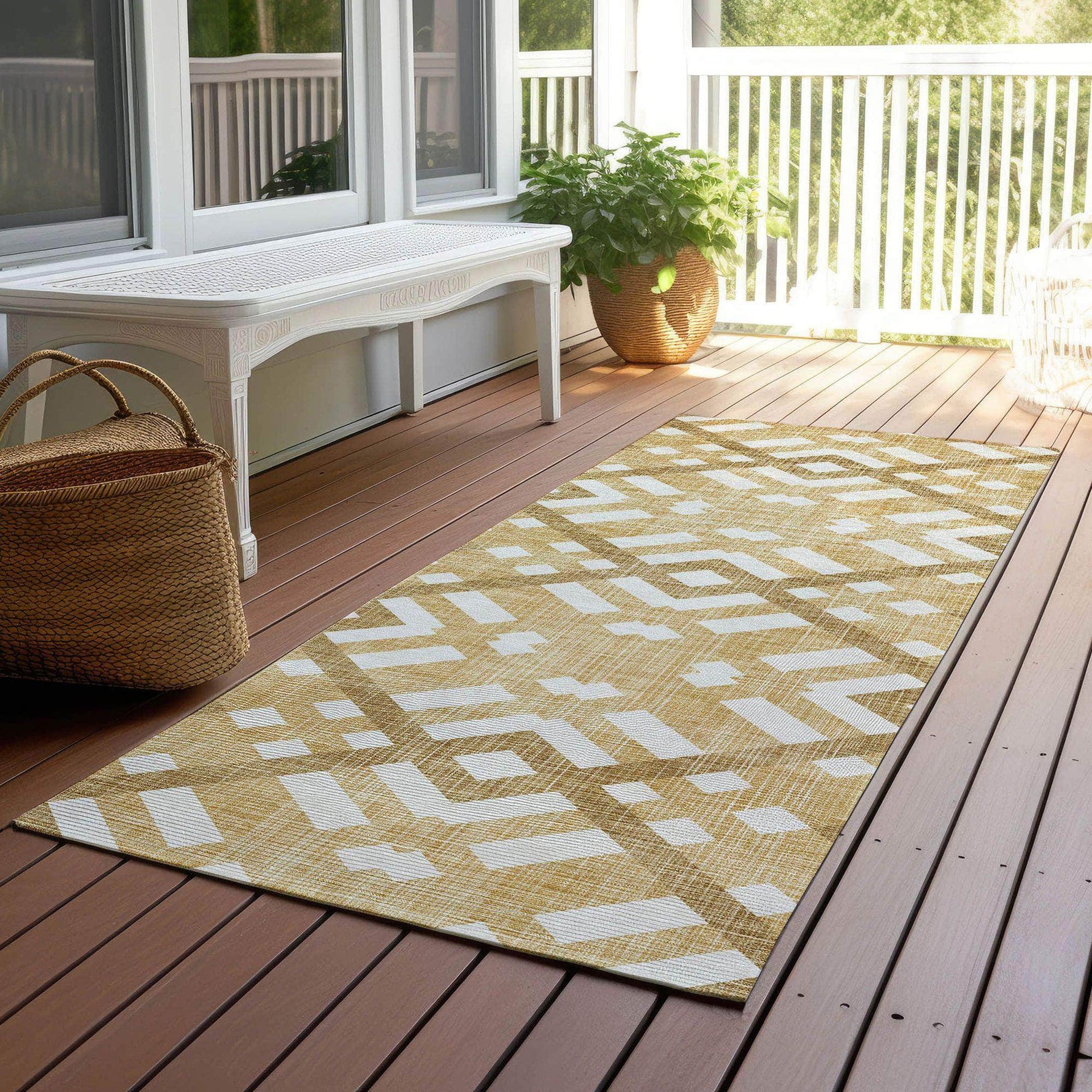 Machine Made ACN616 Gold  Rugs 