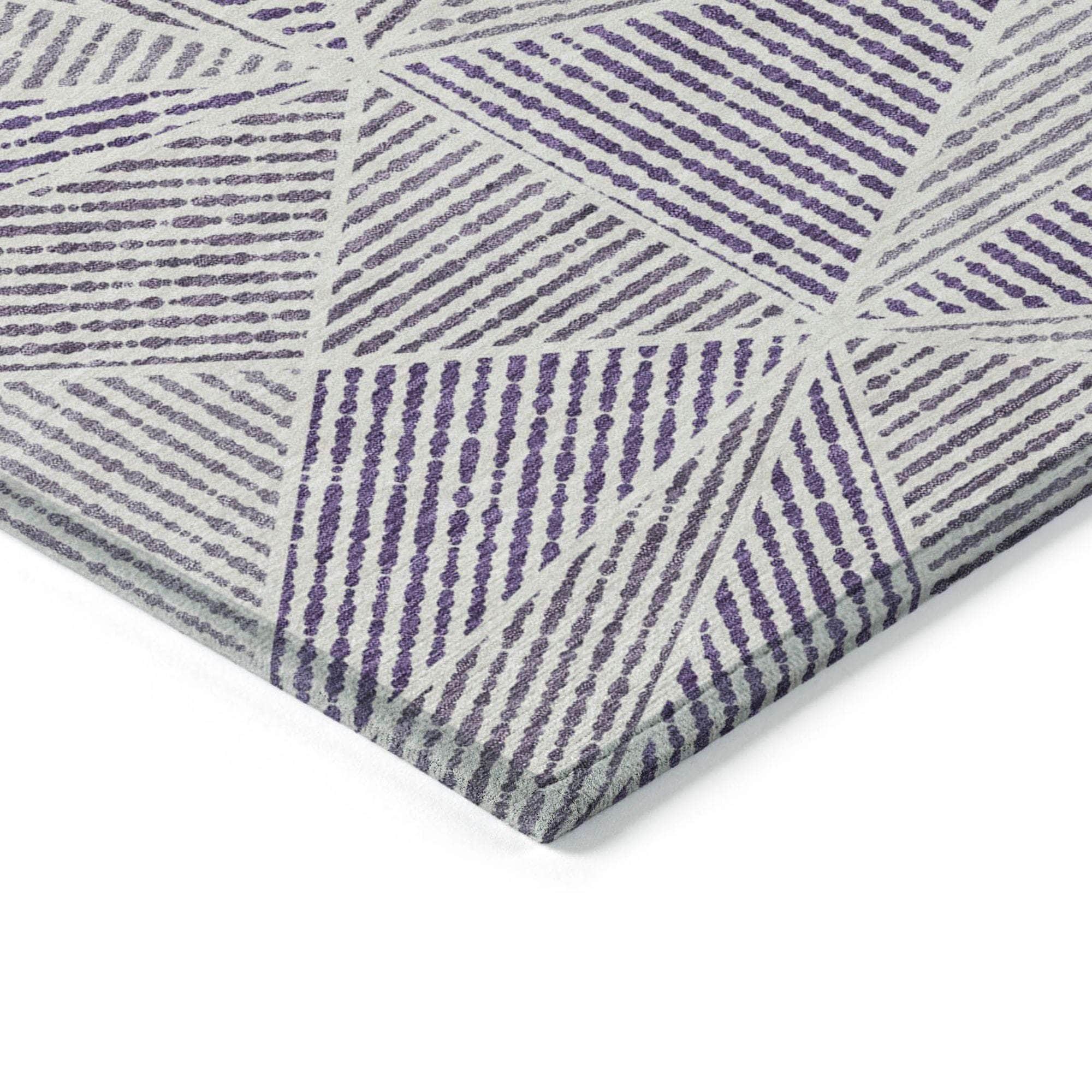 Machine Made ACN618 Purple  Rugs 