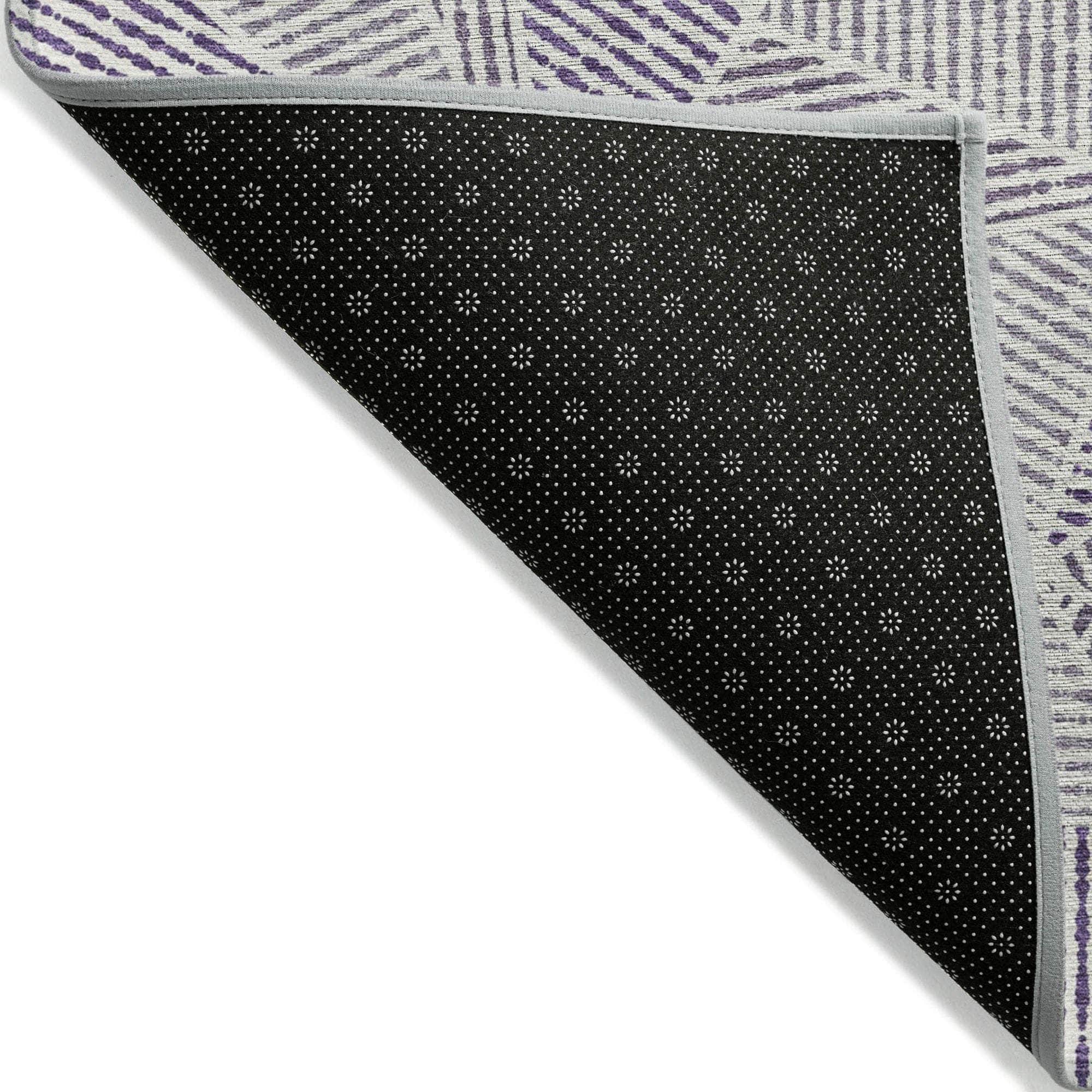 Machine Made ACN618 Purple  Rugs 