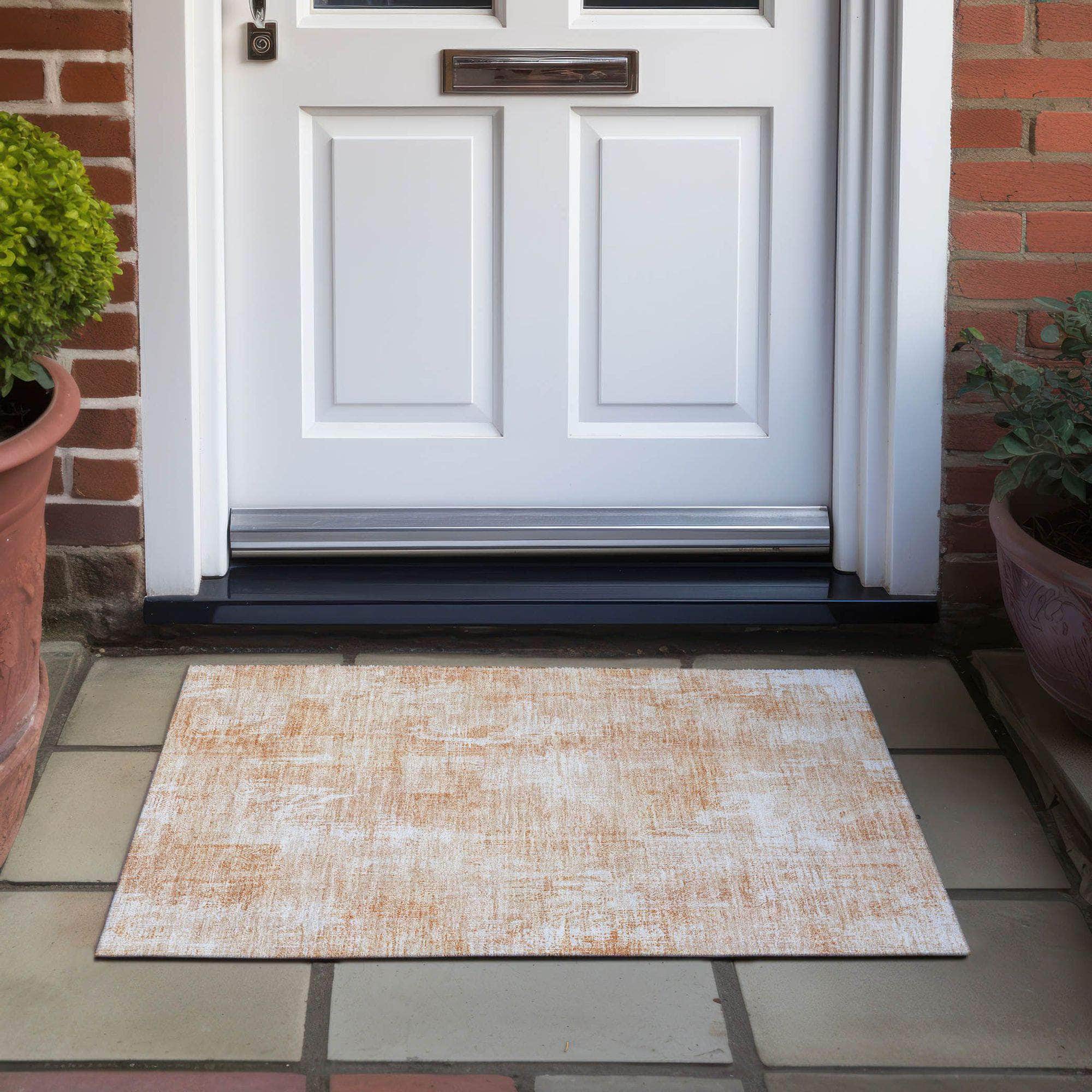 Machine Made ACN725 Coral Orange Rugs #color_coral orange