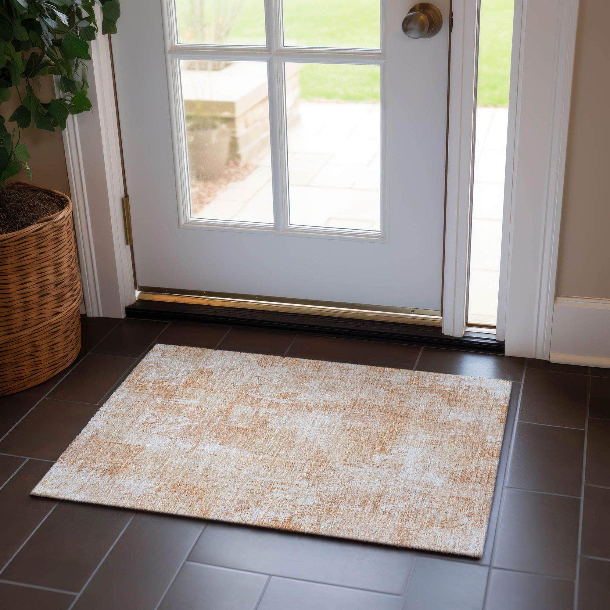 Machine Made ACN725 Coral Orange Rugs #color_coral orange