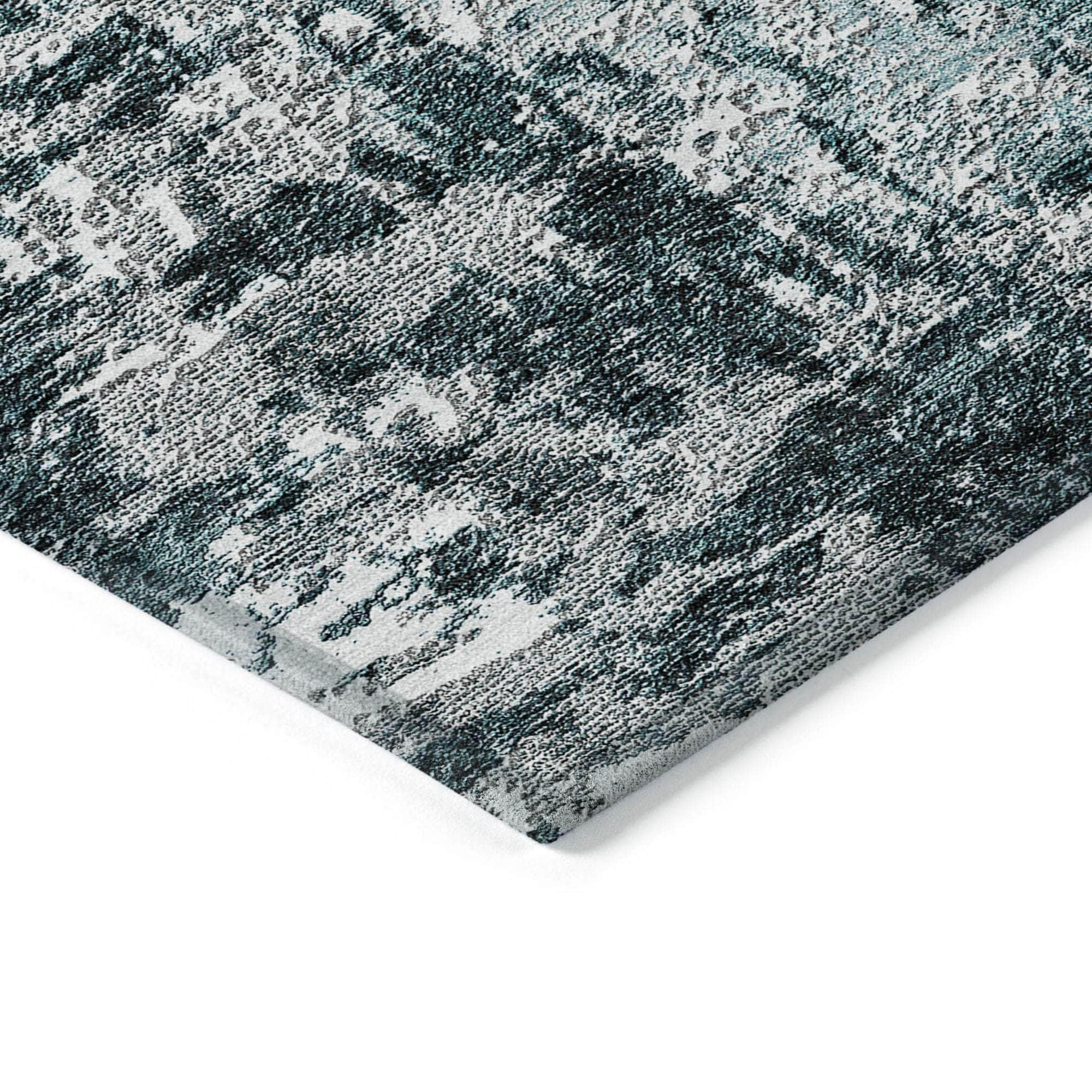 Machine Made ACN718 Teal  Rugs #color_teal 