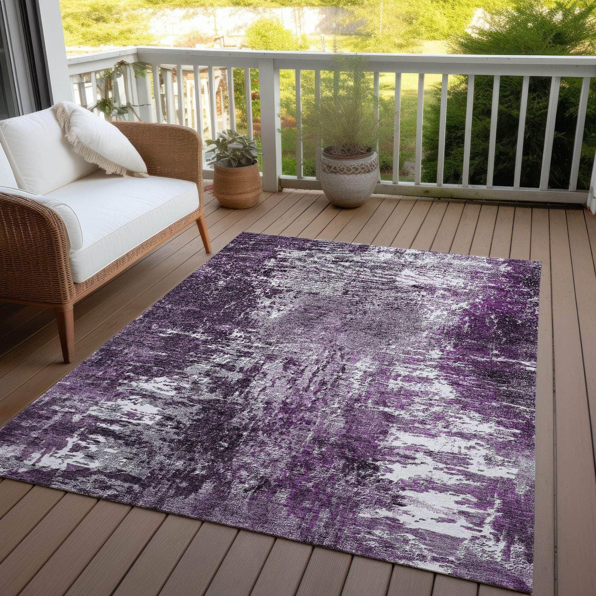 Machine Made ACN718 Eggplant Purple Rugs #color_eggplant purple