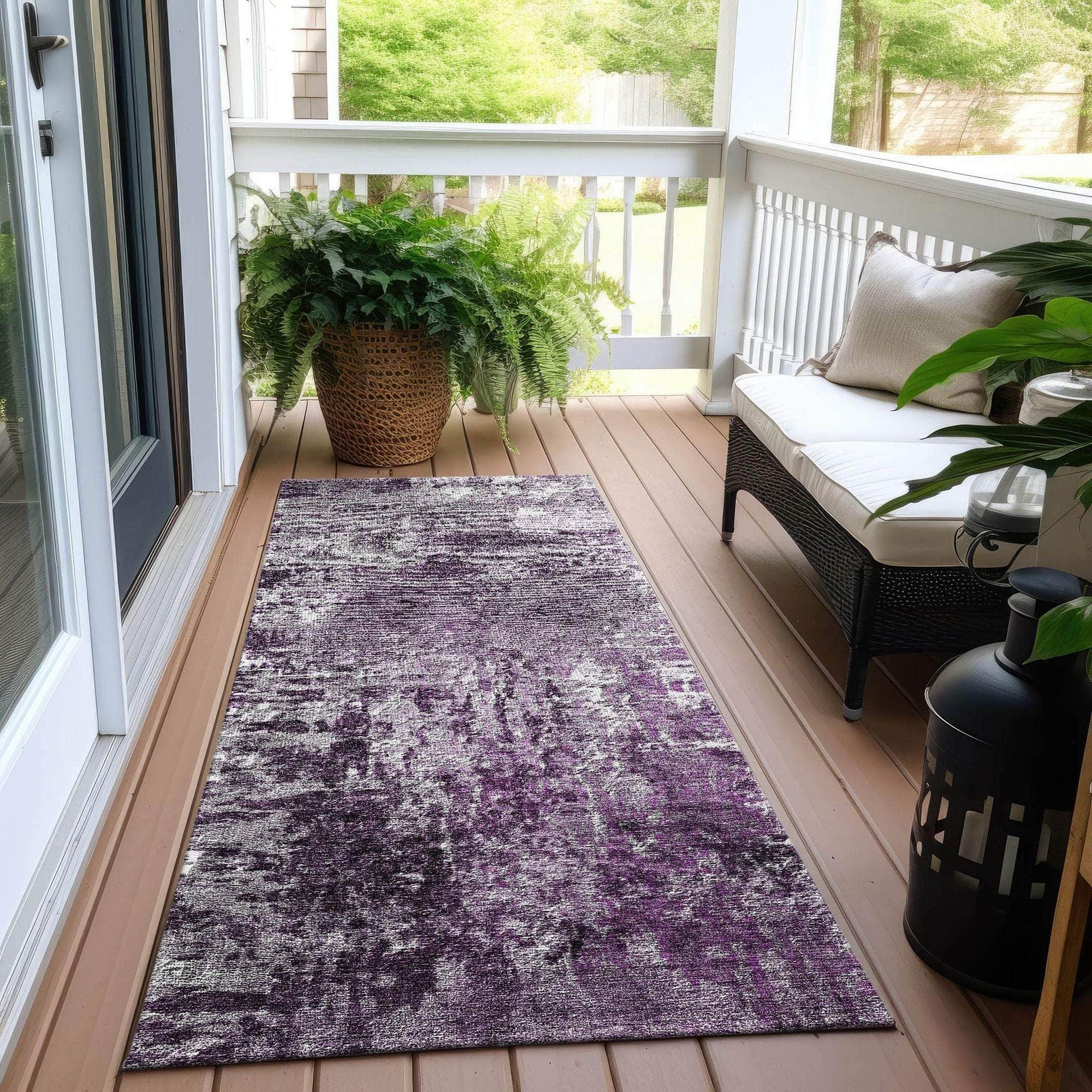 Machine Made ACN718 Eggplant Purple Rugs #color_eggplant purple