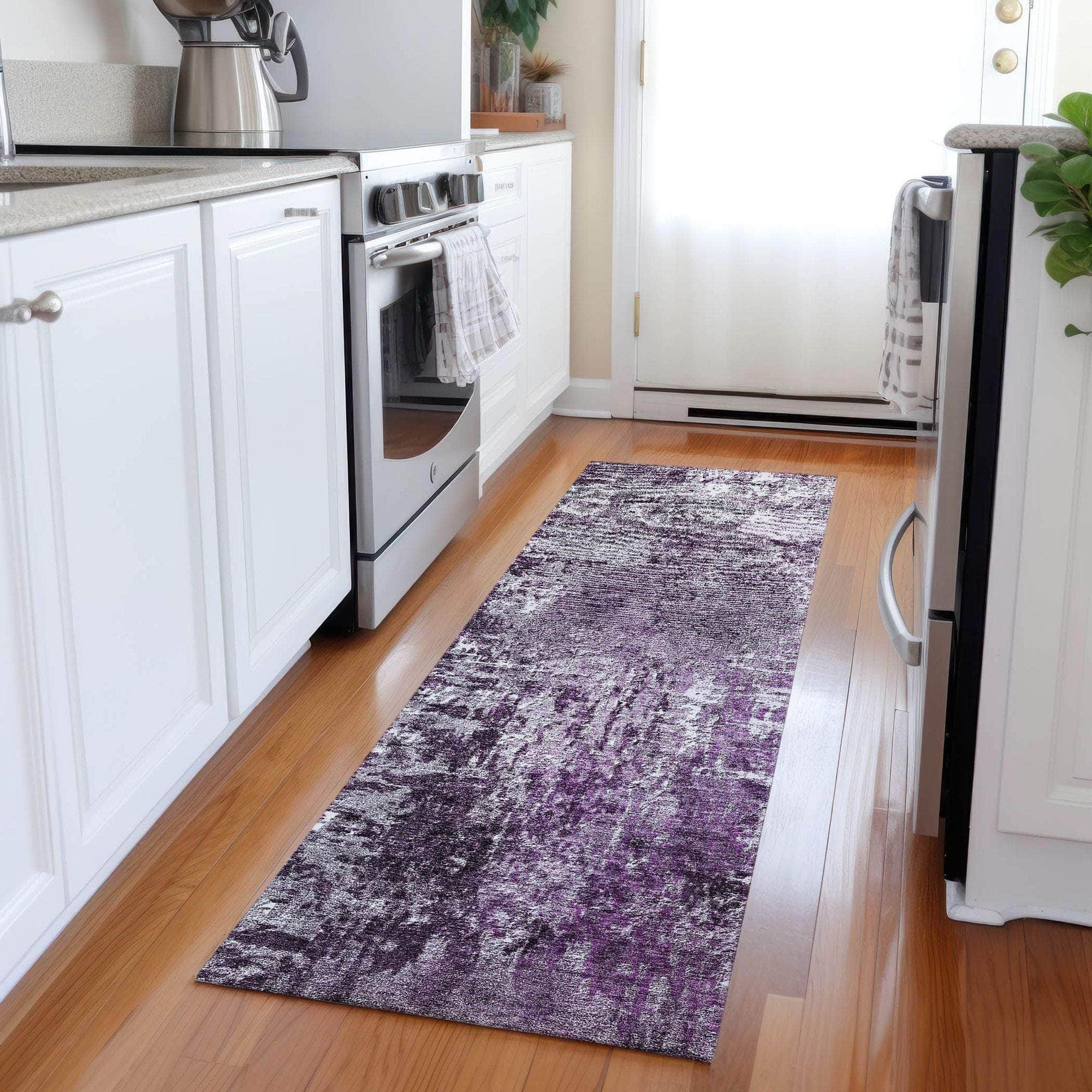 Machine Made ACN718 Eggplant Purple Rugs #color_eggplant purple