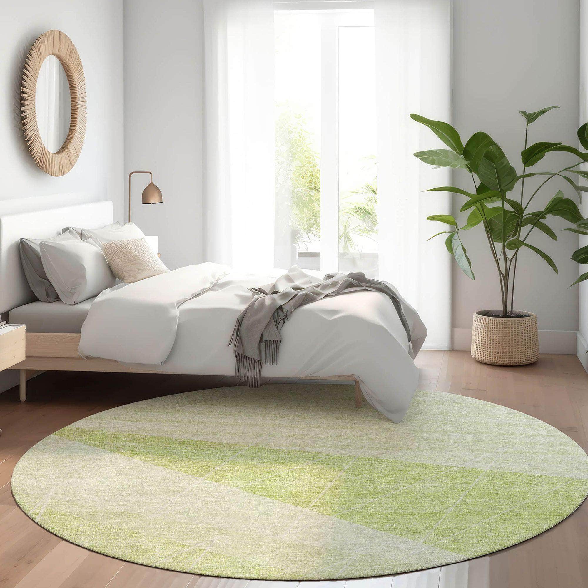 Machine Made ACN706 Aloe Green Rugs #color_aloe green