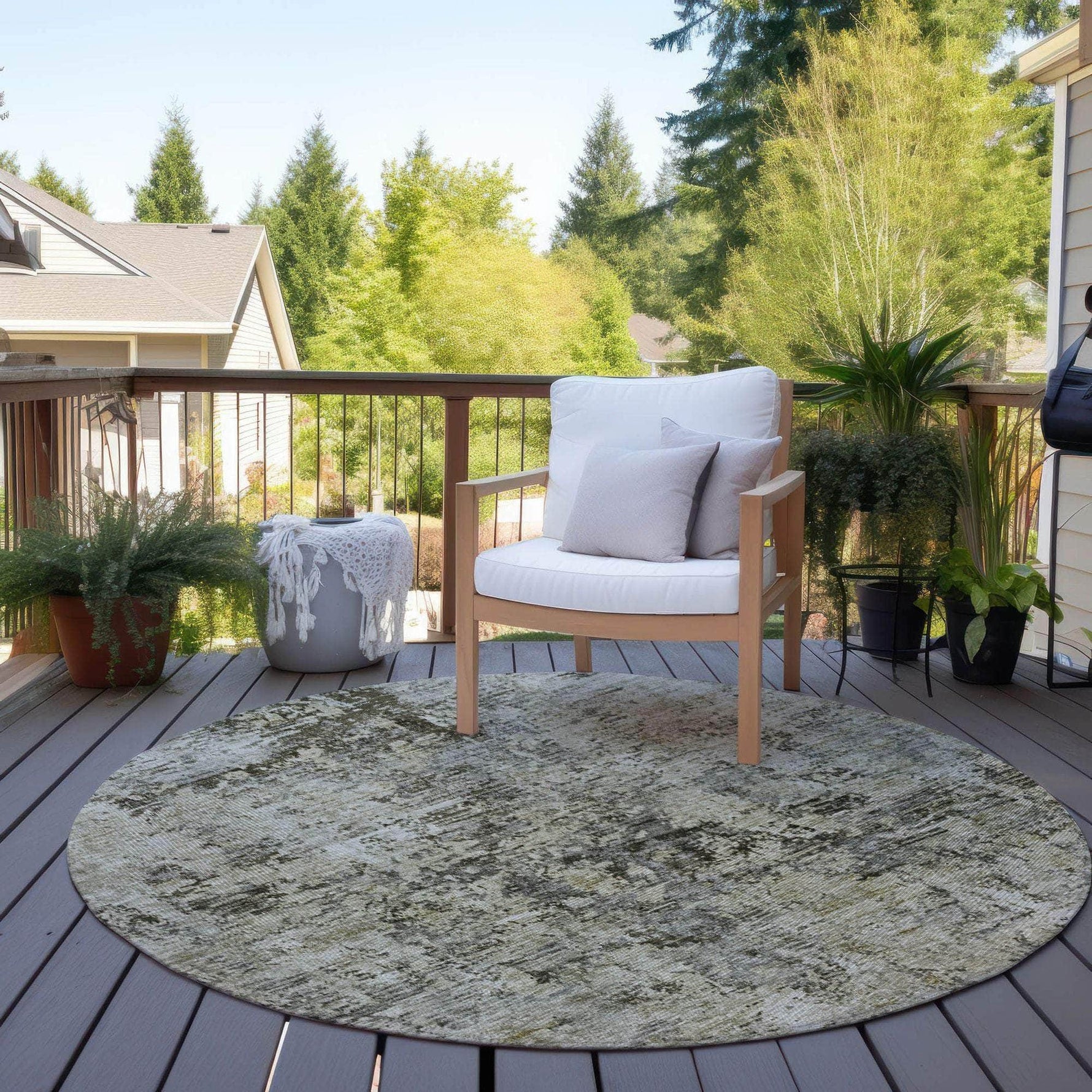 Machine Made ACN644 Taupe Brown Rugs 