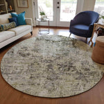 Machine Made ACN644 Taupe Brown Rugs 