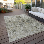 Machine Made ACN644 Taupe Brown Rugs 