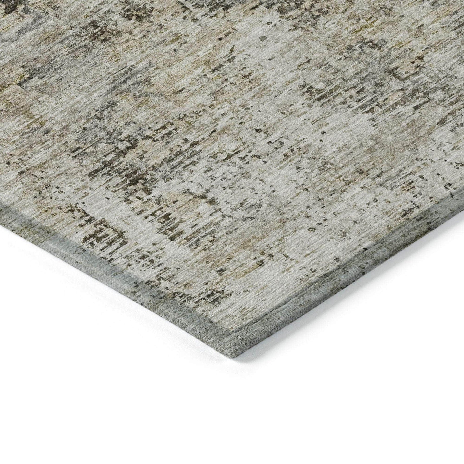 Machine Made ACN644 Taupe Brown Rugs 