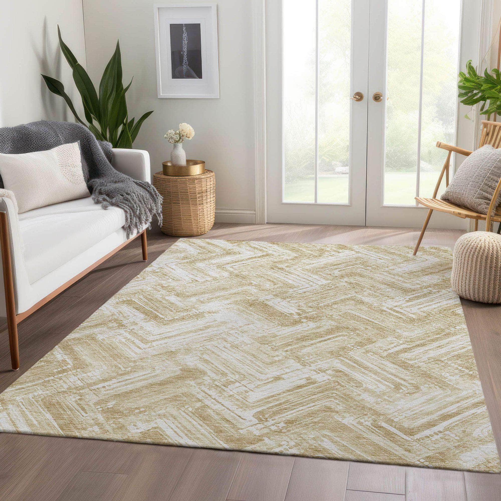 Machine Made ACN630 Beige Brown Rugs #color_beige brown