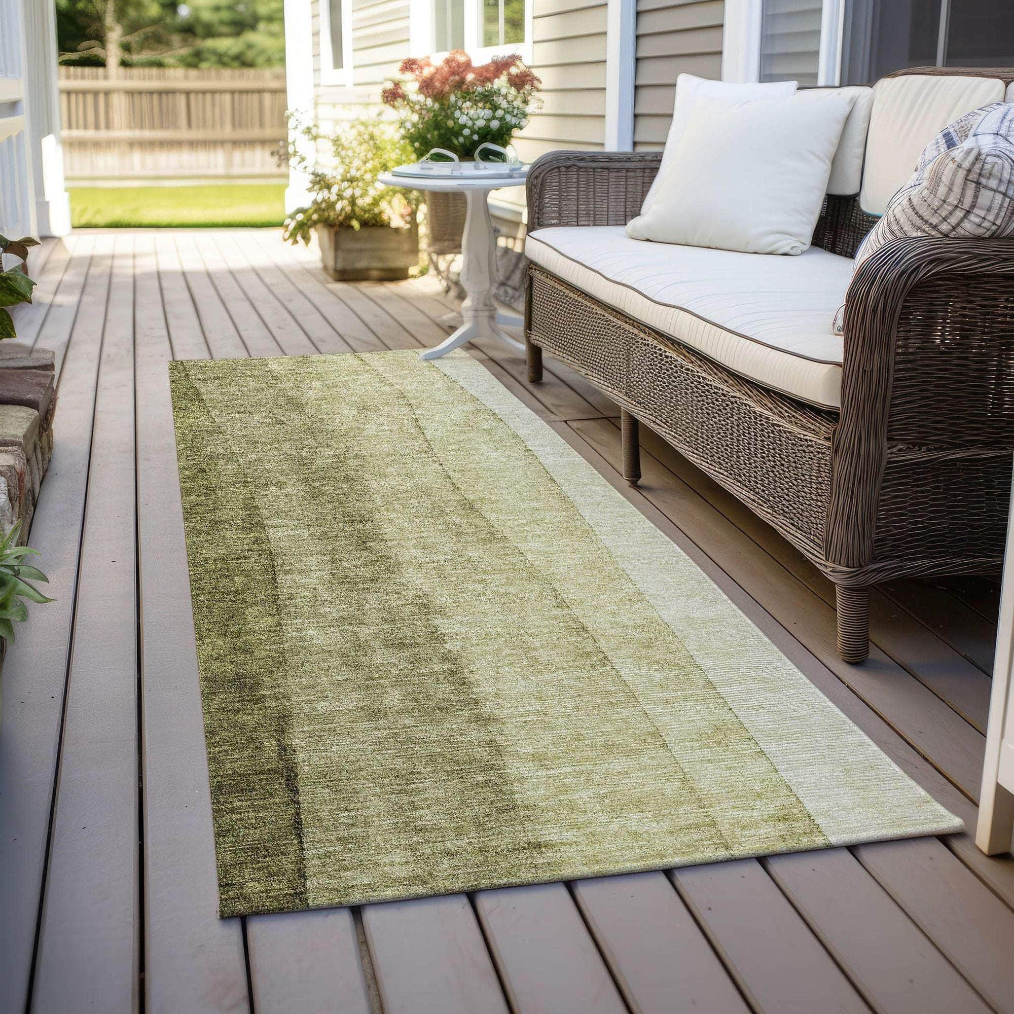 Machine Made ACN690 Olive Green Rugs #color_olive green