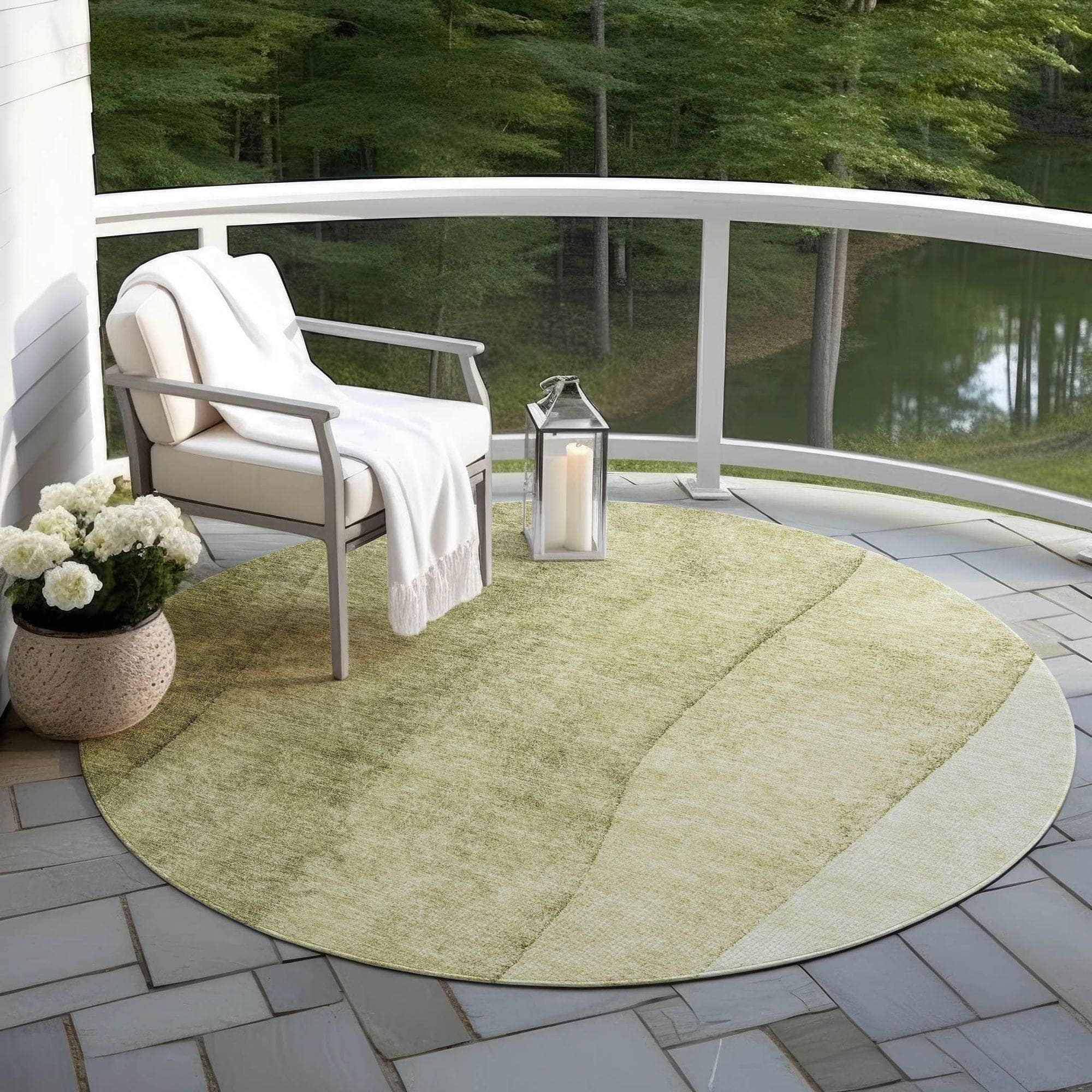 Machine Made ACN690 Olive Green Rugs #color_olive green
