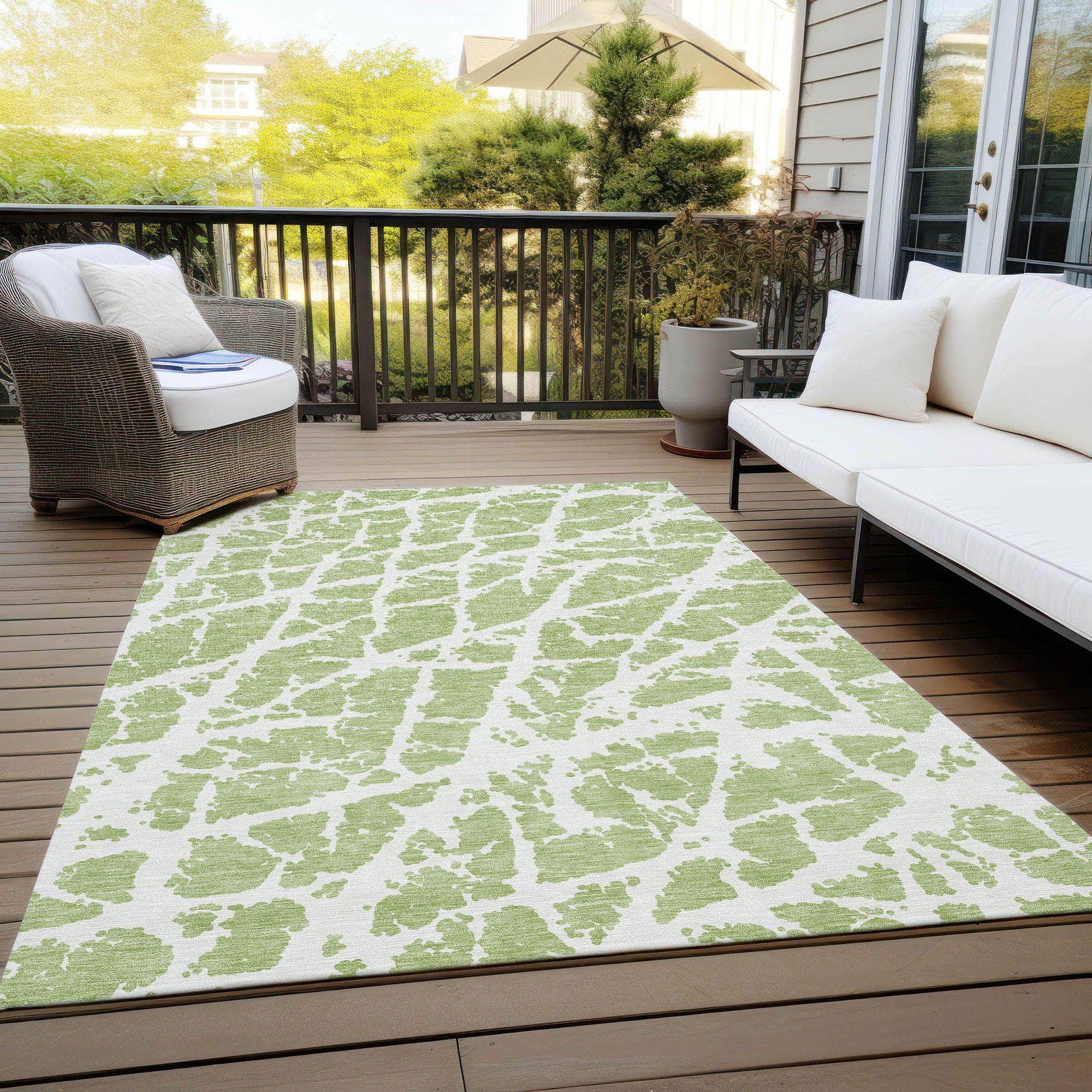 Machine Made ACN501 Aloe Green Rugs #color_aloe green