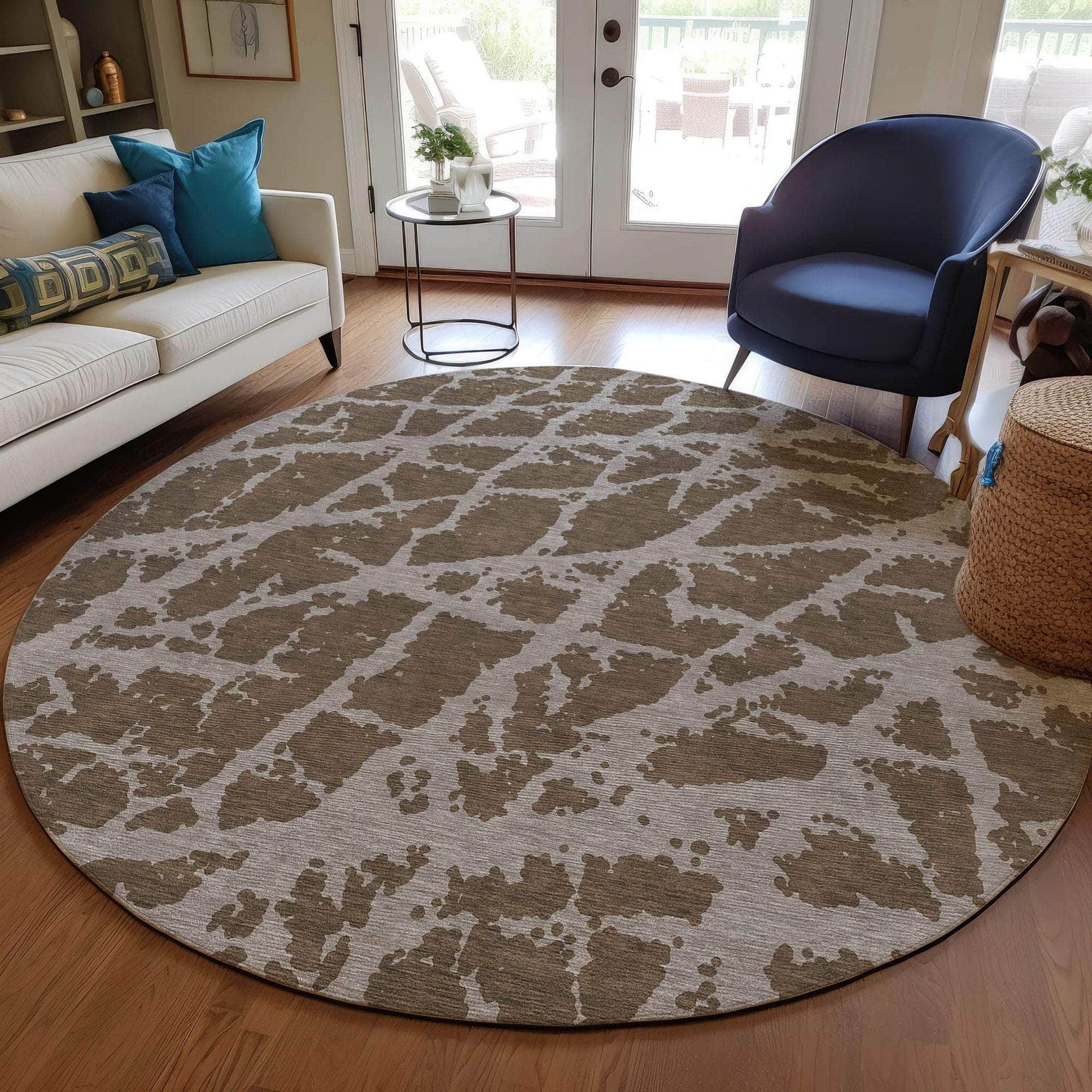 Machine Made ACN501 Brown  Rugs #color_brown 