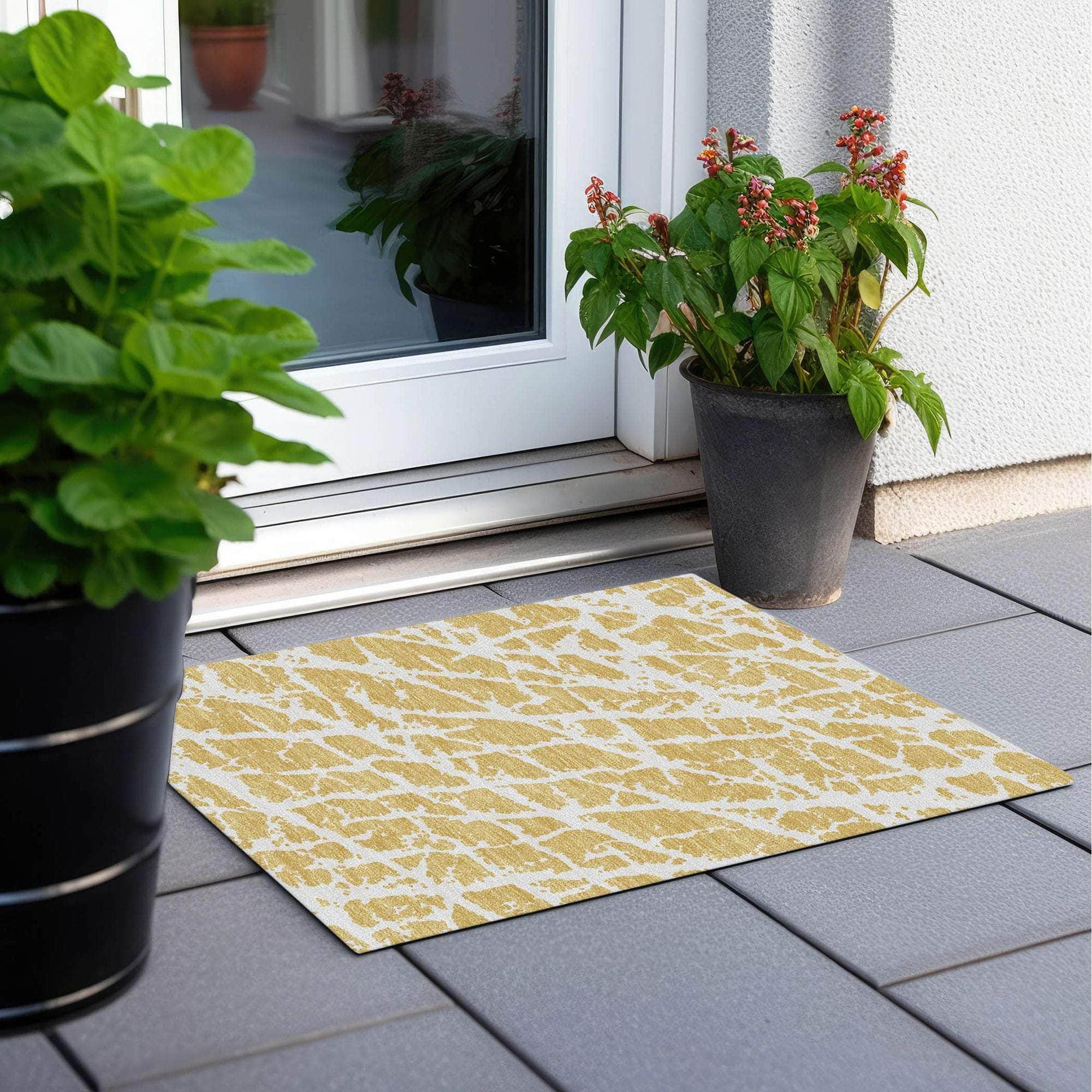 Machine Made ACN501 Gold  Rugs 