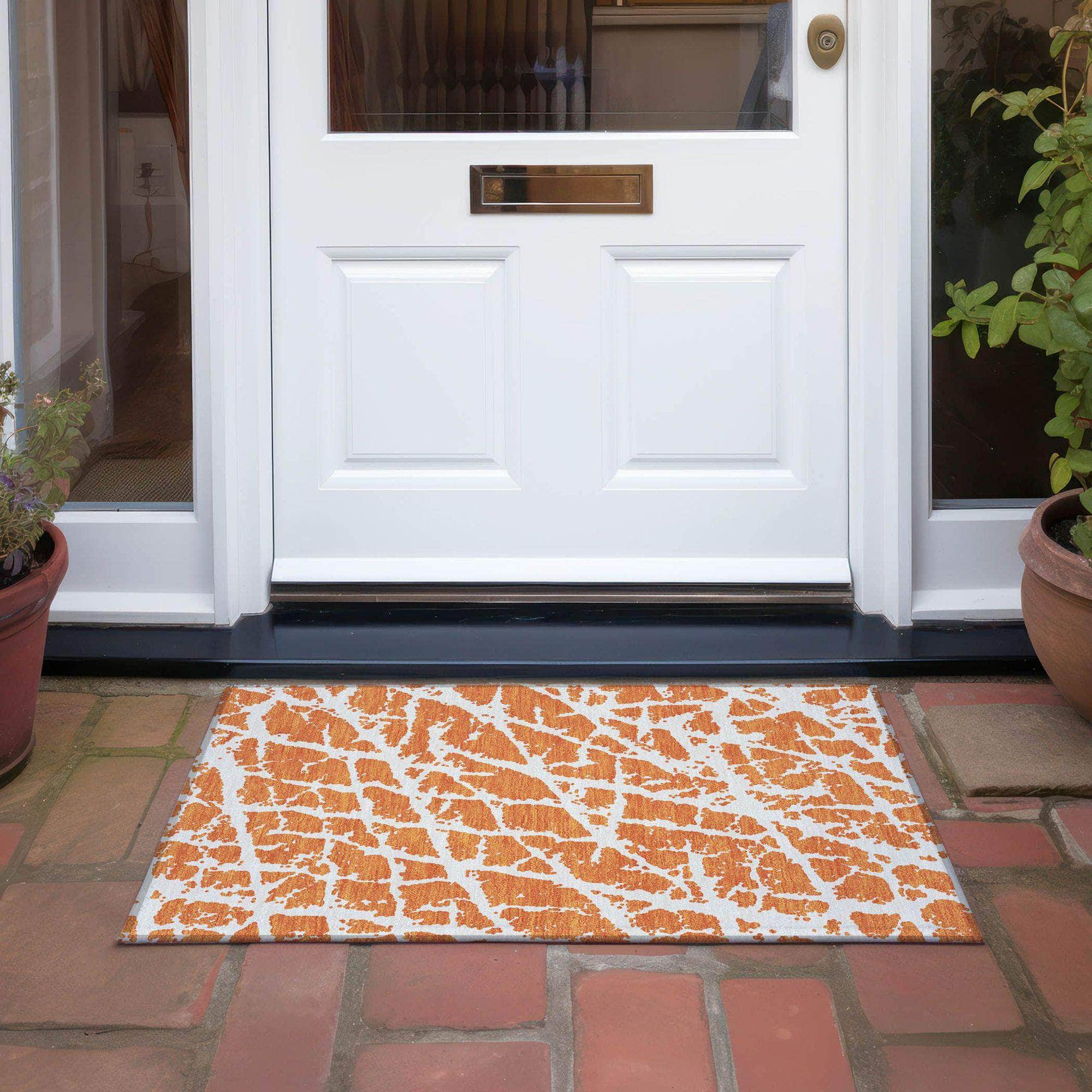 Machine Made ACN501 Orange  Rugs #color_orange 