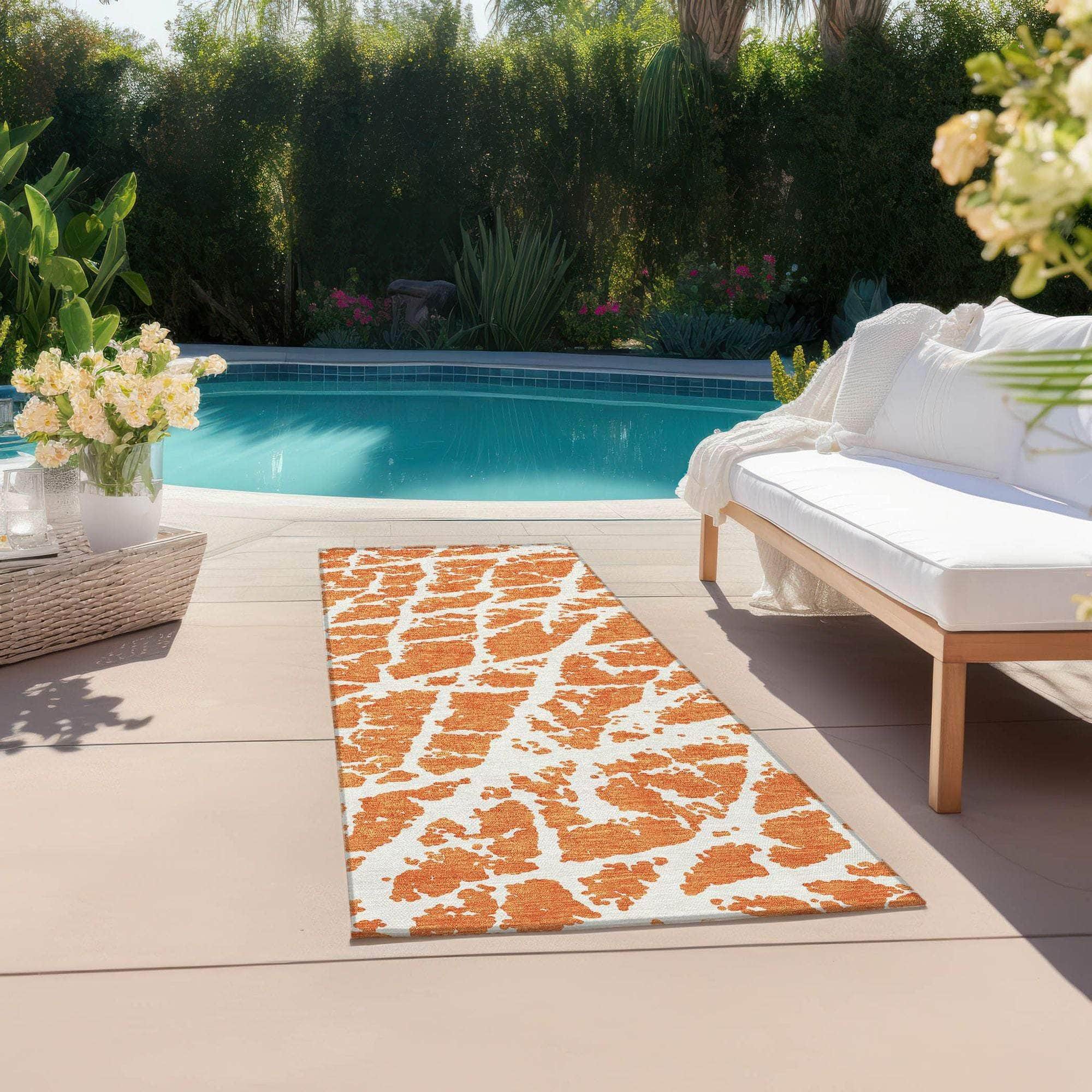 Machine Made ACN501 Orange  Rugs #color_orange 