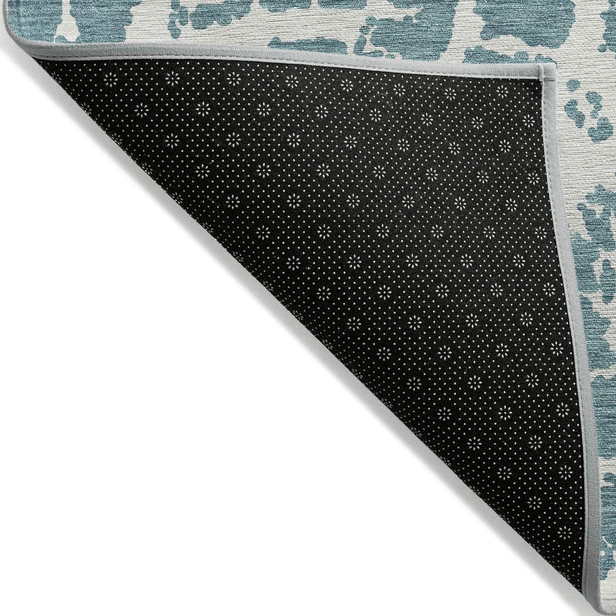 Machine Made ACN501 Teal  Rugs #color_teal 