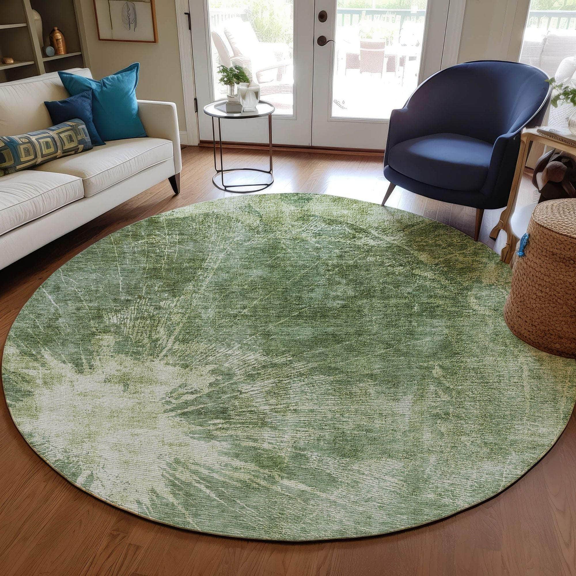 Machine Made ACN719 Fern Green Rugs #color_fern green