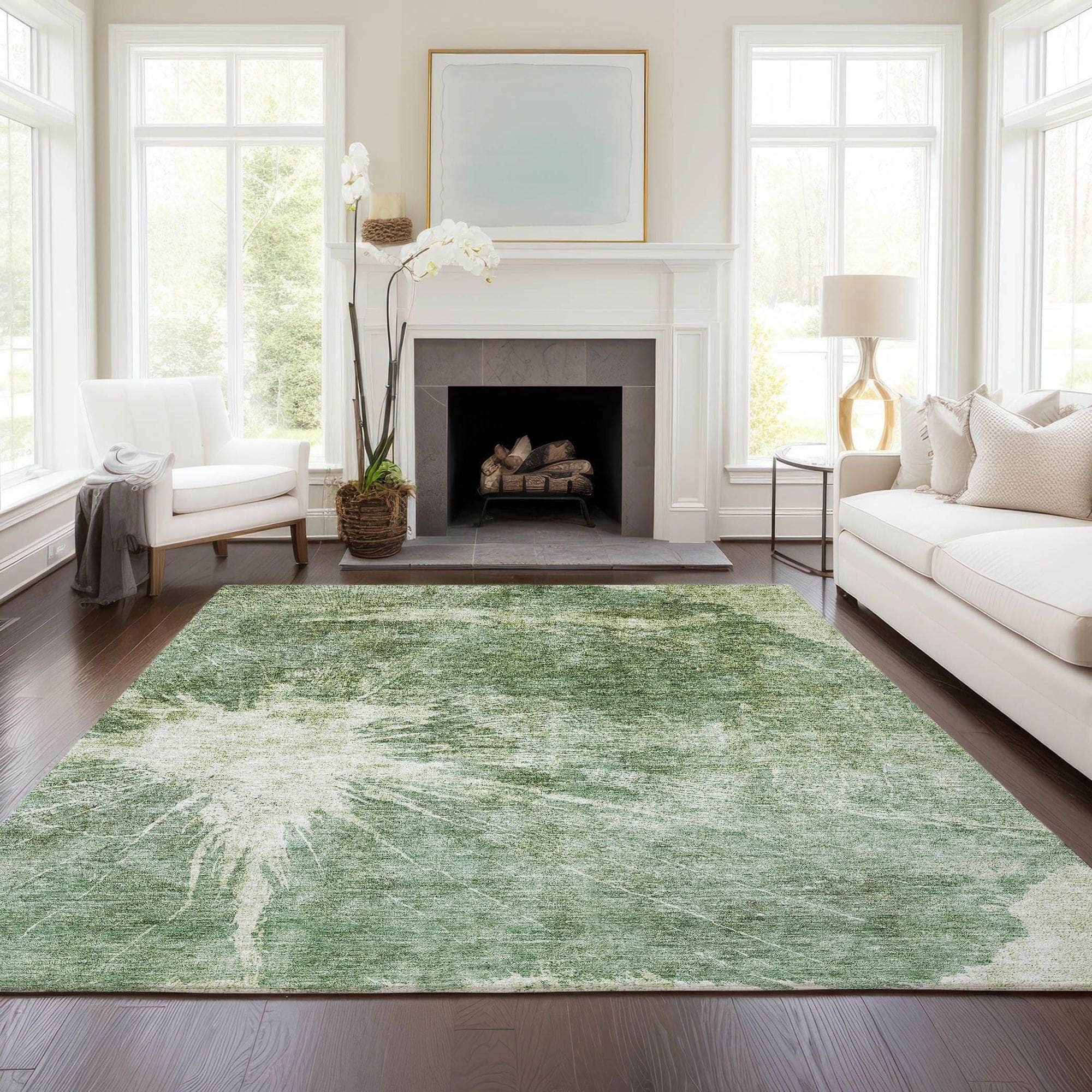 Machine Made ACN719 Fern Green Rugs #color_fern green