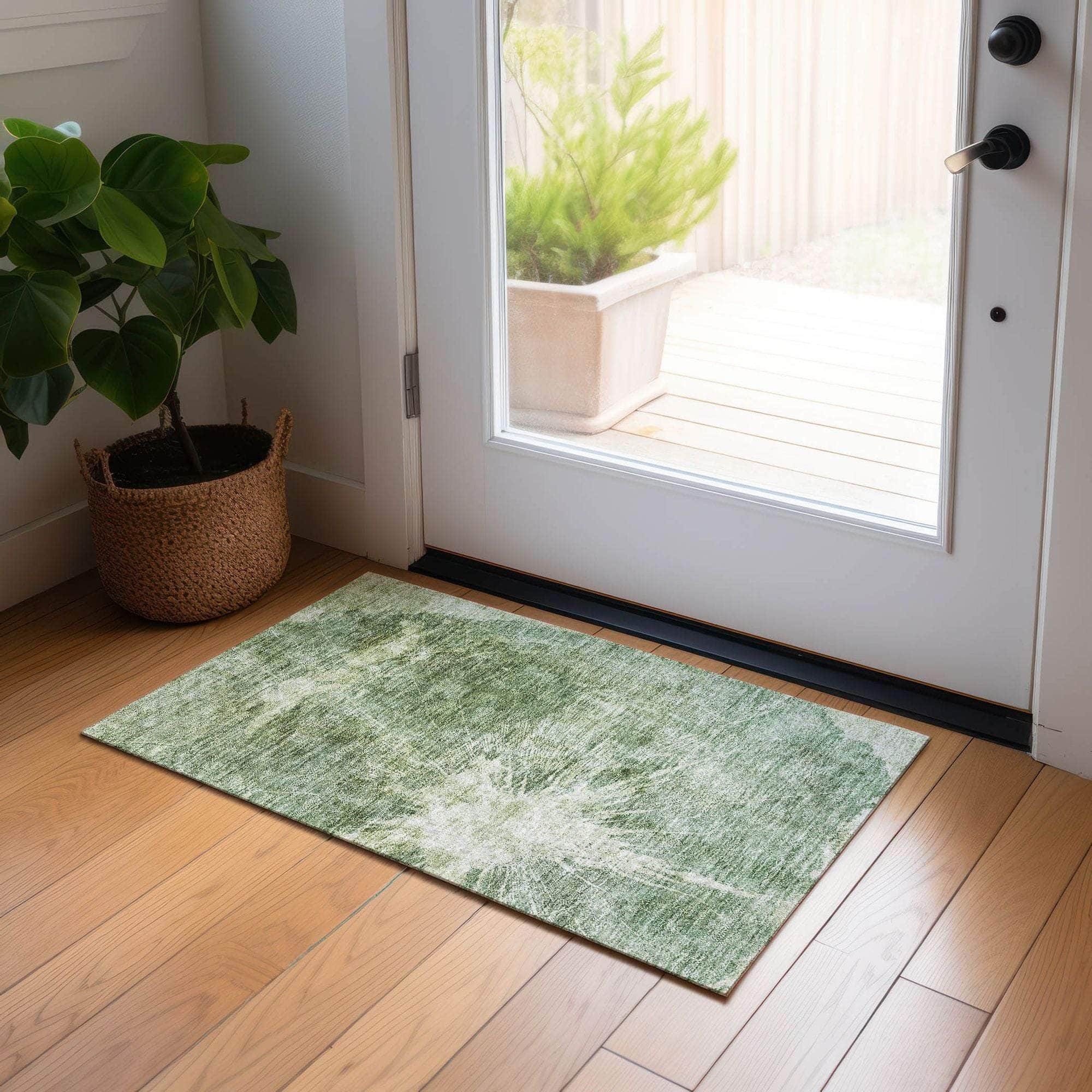Machine Made ACN719 Fern Green Rugs #color_fern green