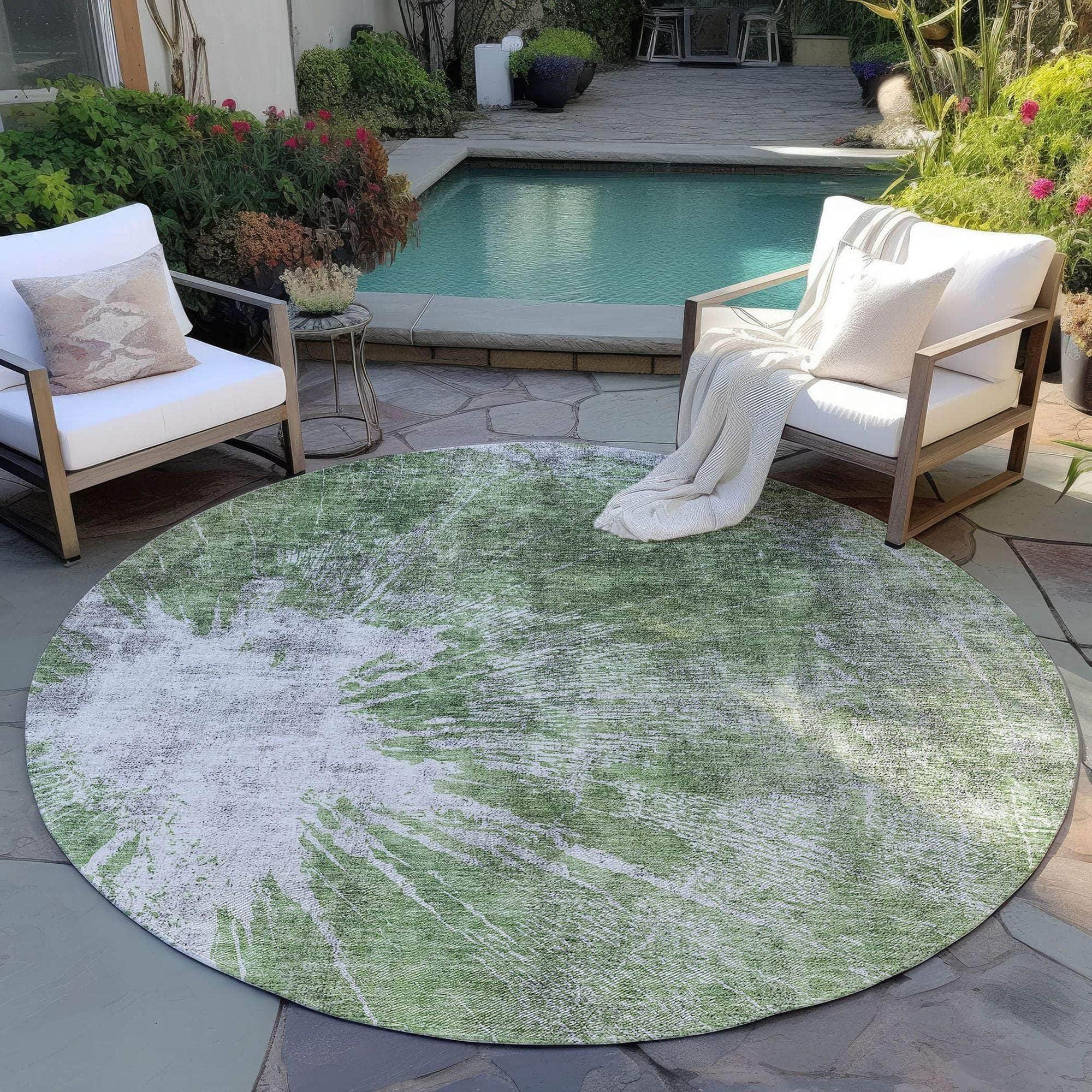 Machine Made ACN719 Aloe Green Rugs #color_aloe green
