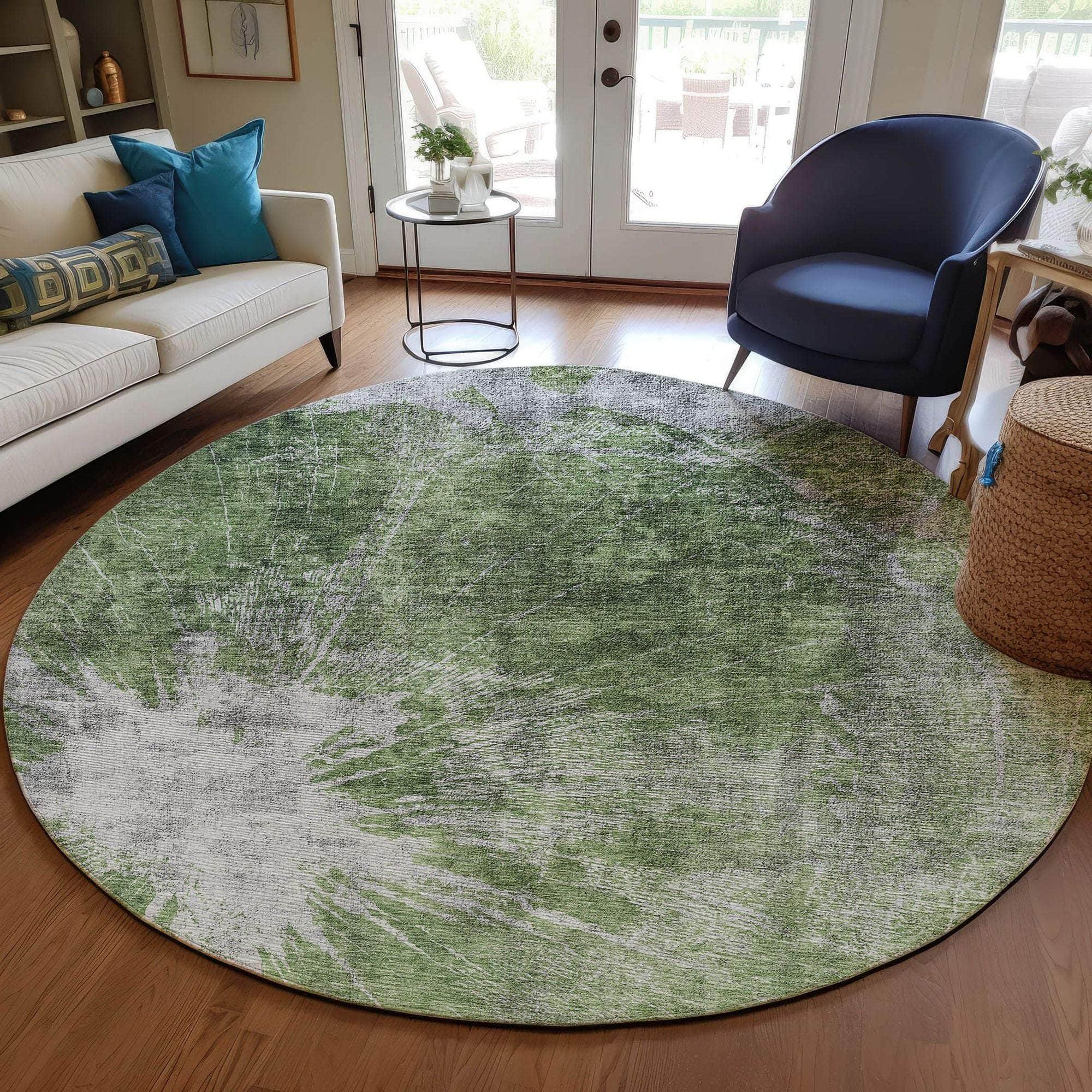 Machine Made ACN719 Aloe Green Rugs #color_aloe green