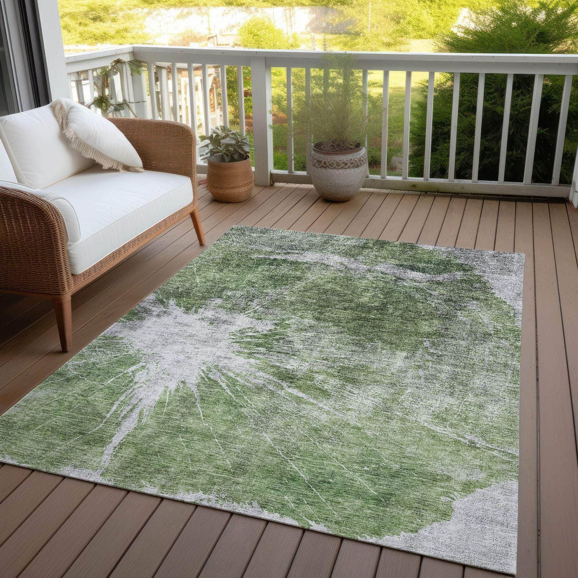 Machine Made ACN719 Aloe Green Rugs #color_aloe green