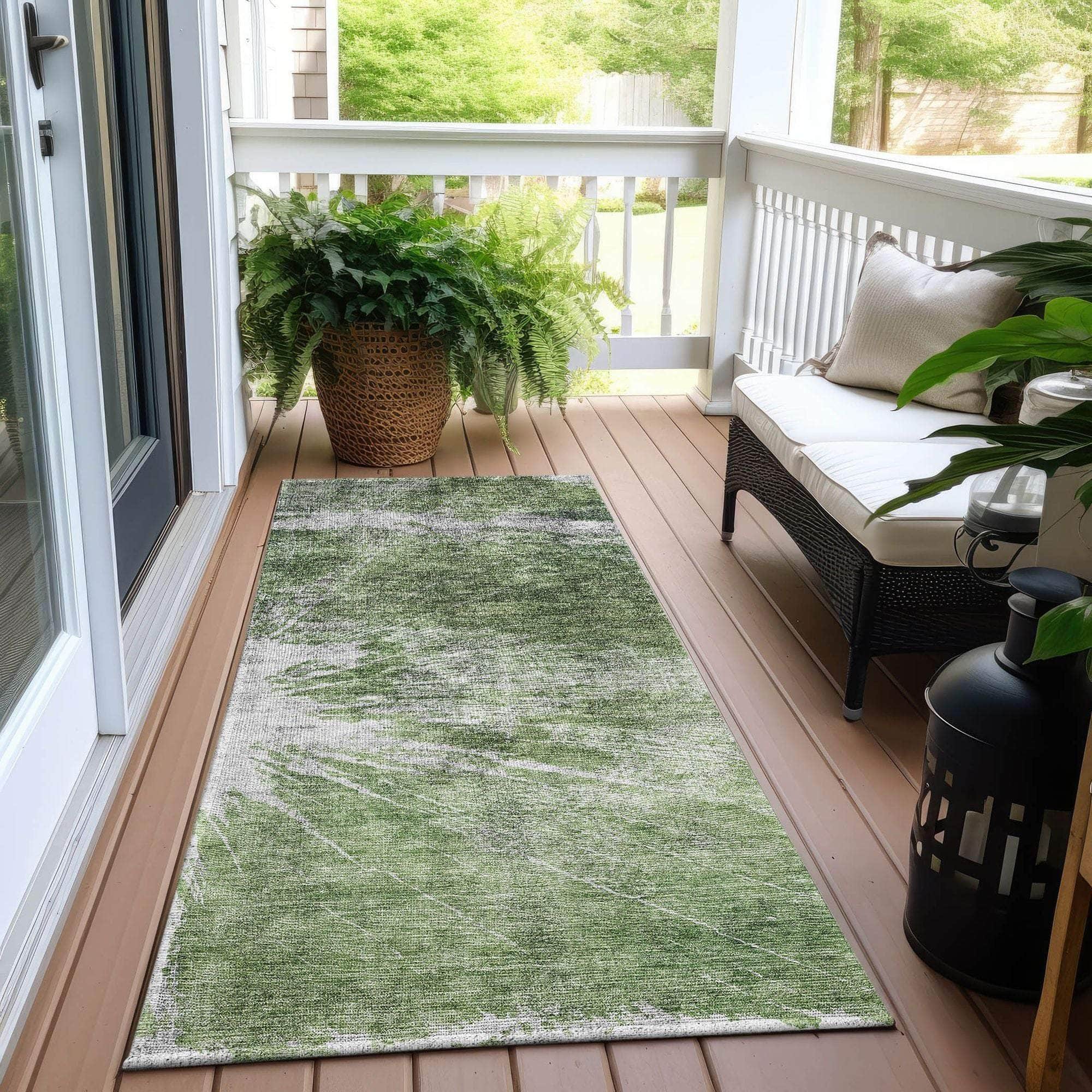 Machine Made ACN719 Aloe Green Rugs #color_aloe green