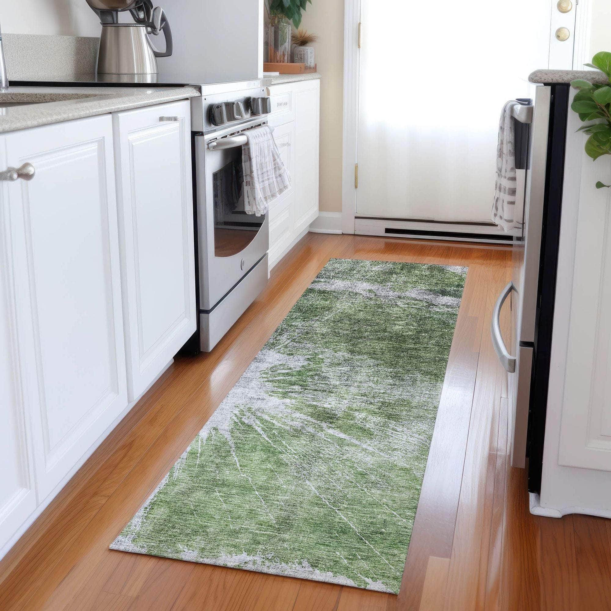 Machine Made ACN719 Aloe Green Rugs #color_aloe green