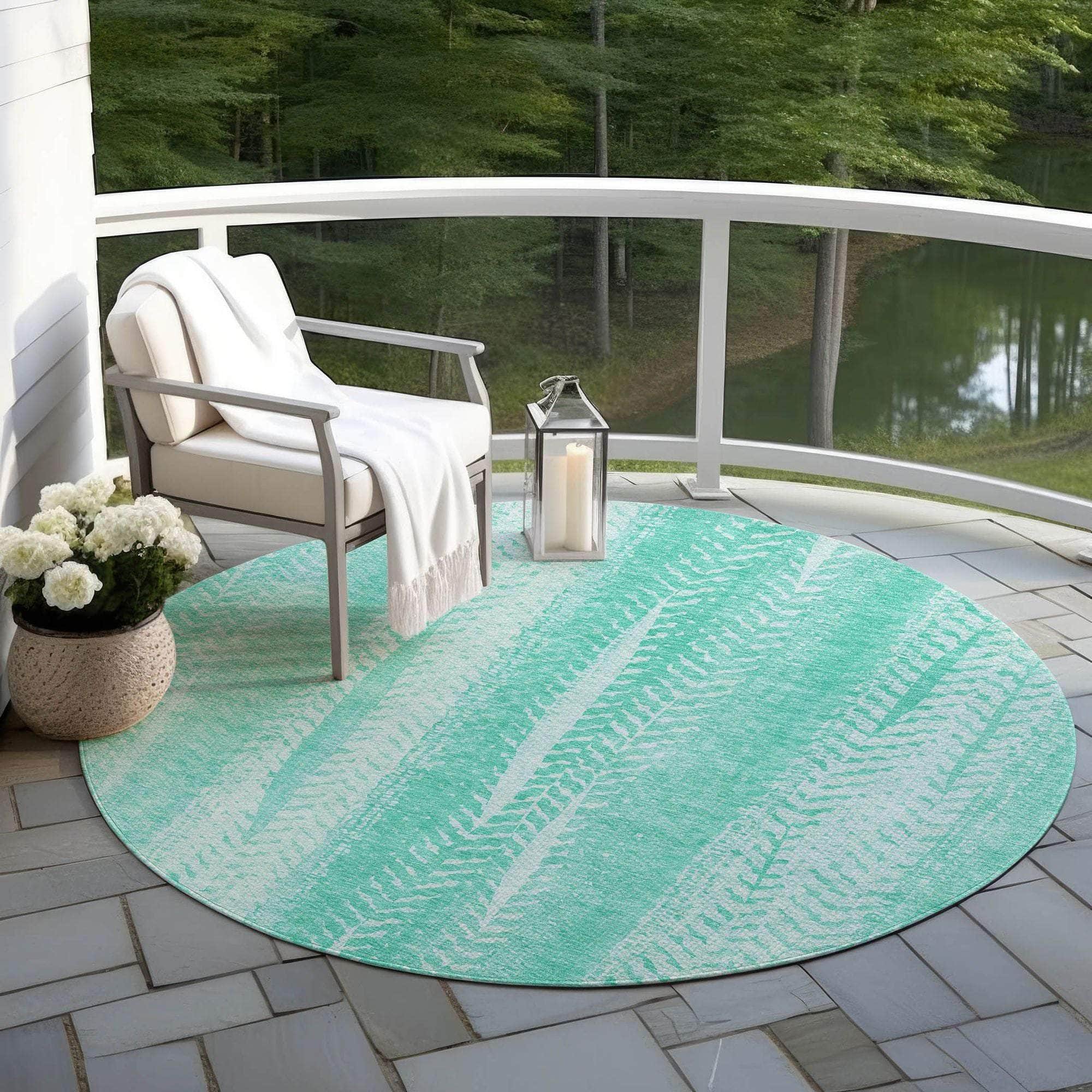 Machine Made ACN694 Aqua Teal Rugs #color_aqua teal