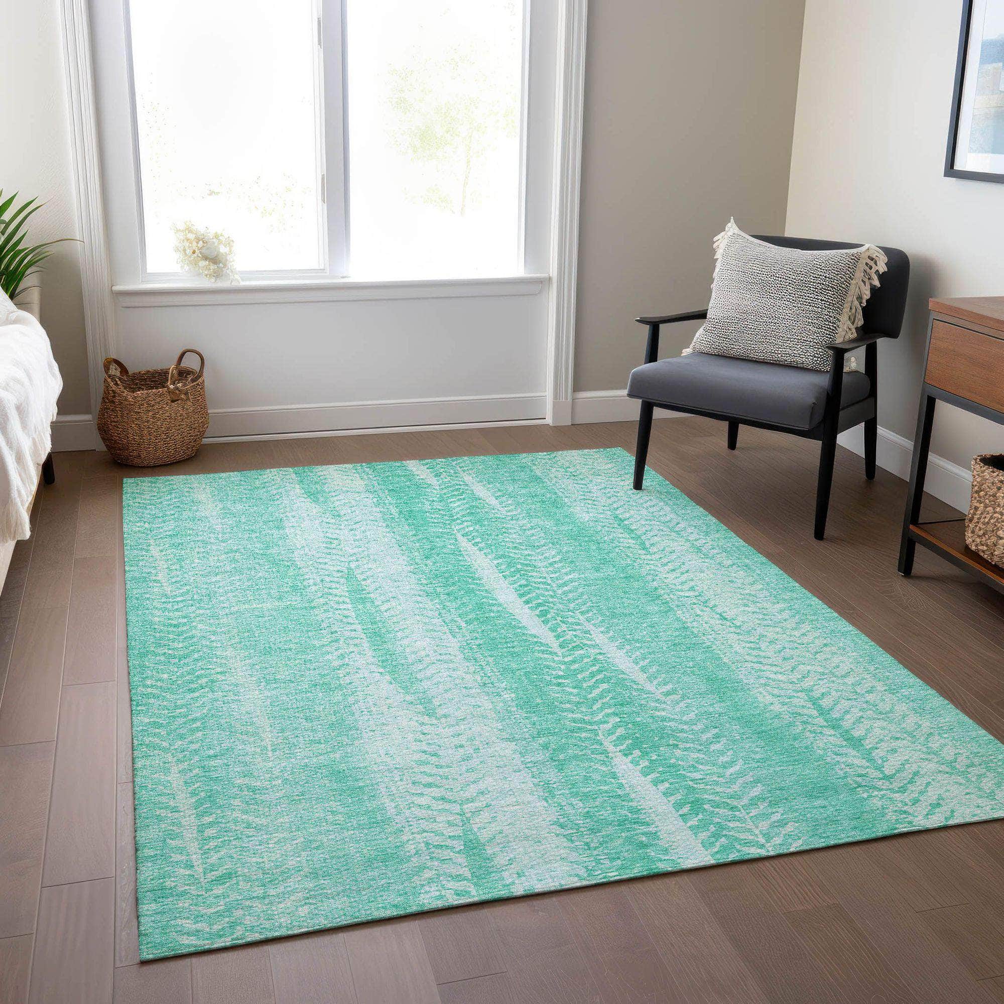 Machine Made ACN694 Aqua Teal Rugs #color_aqua teal