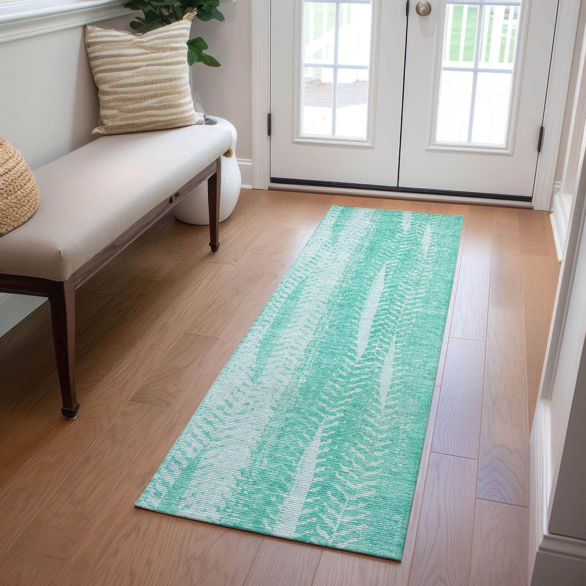 Machine Made ACN694 Aqua Teal Rugs #color_aqua teal
