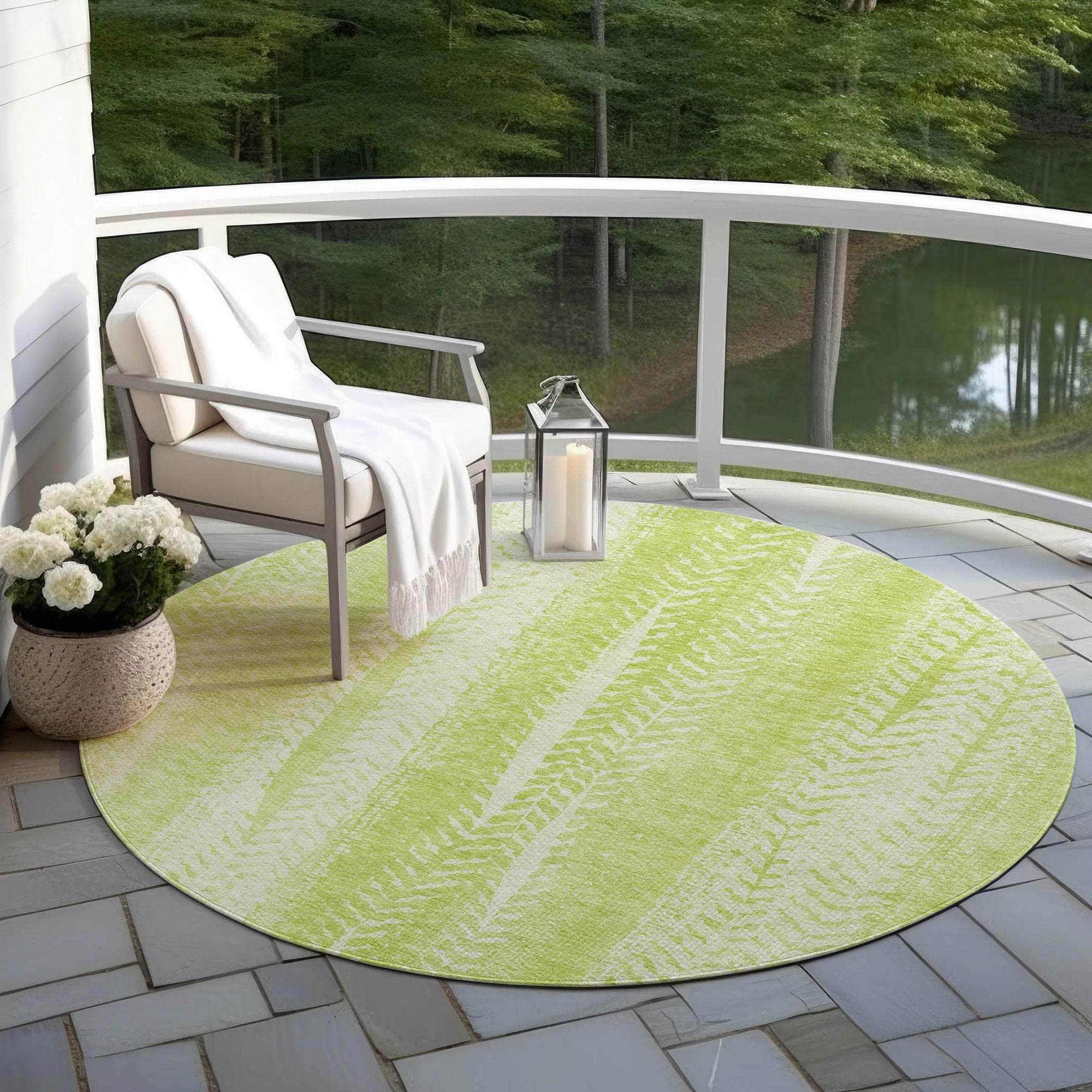 Machine Made ACN694 Aloe Green Rugs #color_aloe green