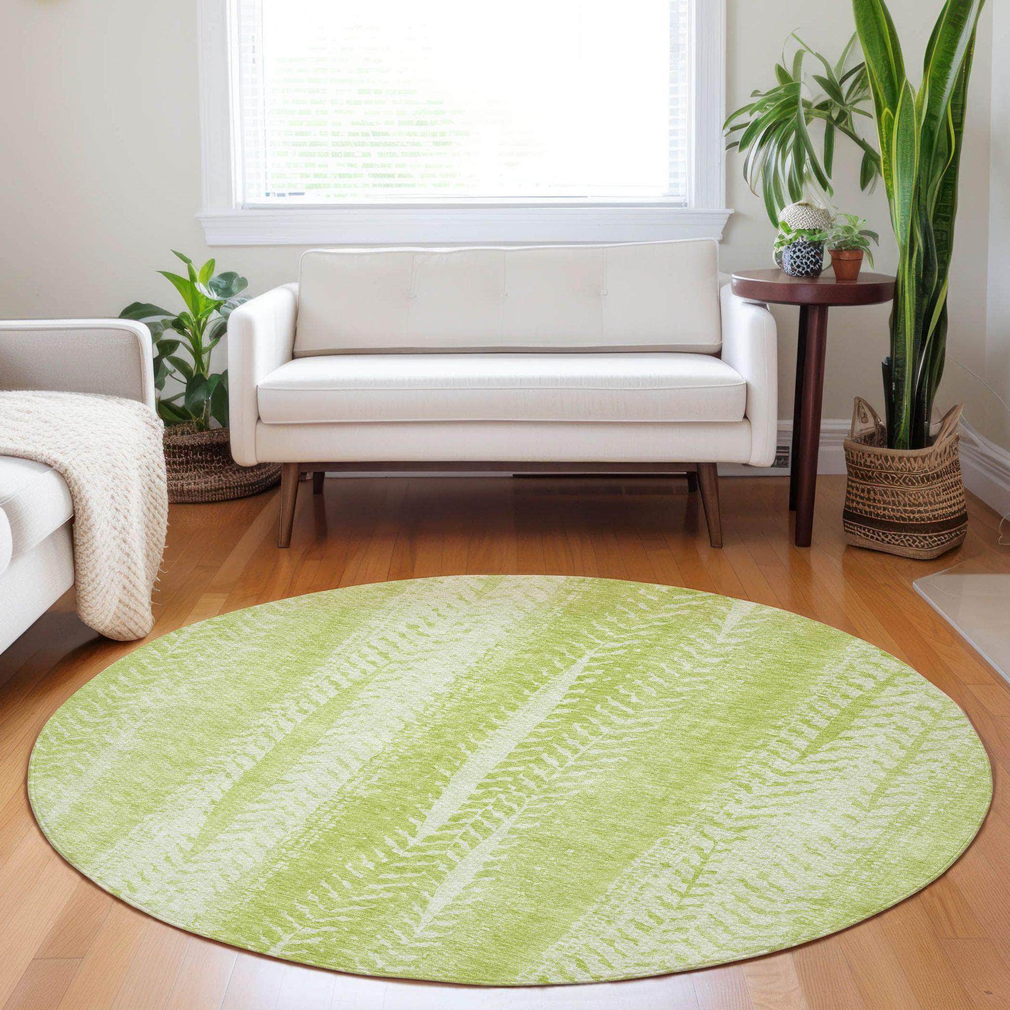 Machine Made ACN694 Aloe Green Rugs #color_aloe green